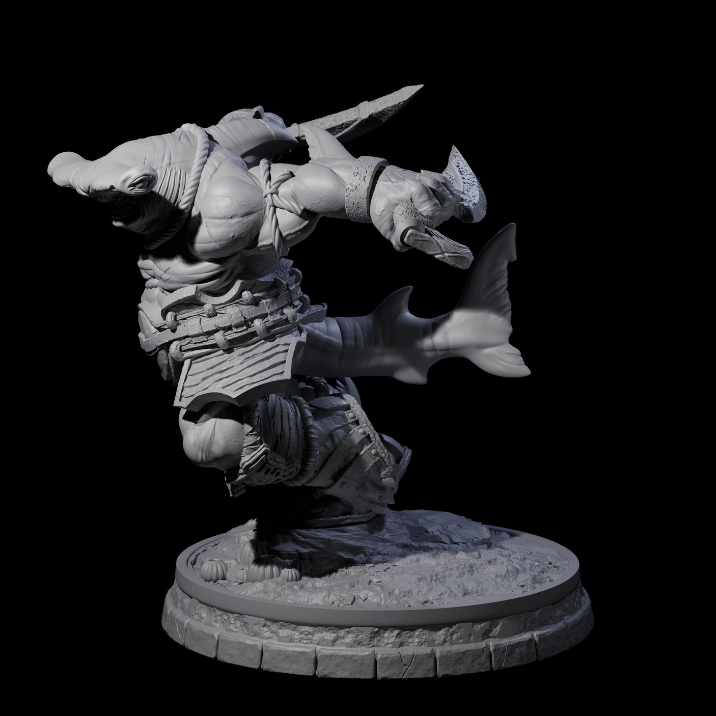 Dripping Sharkin D Miniature for Dungeons and Dragons, Pathfinder or other TTRPGs