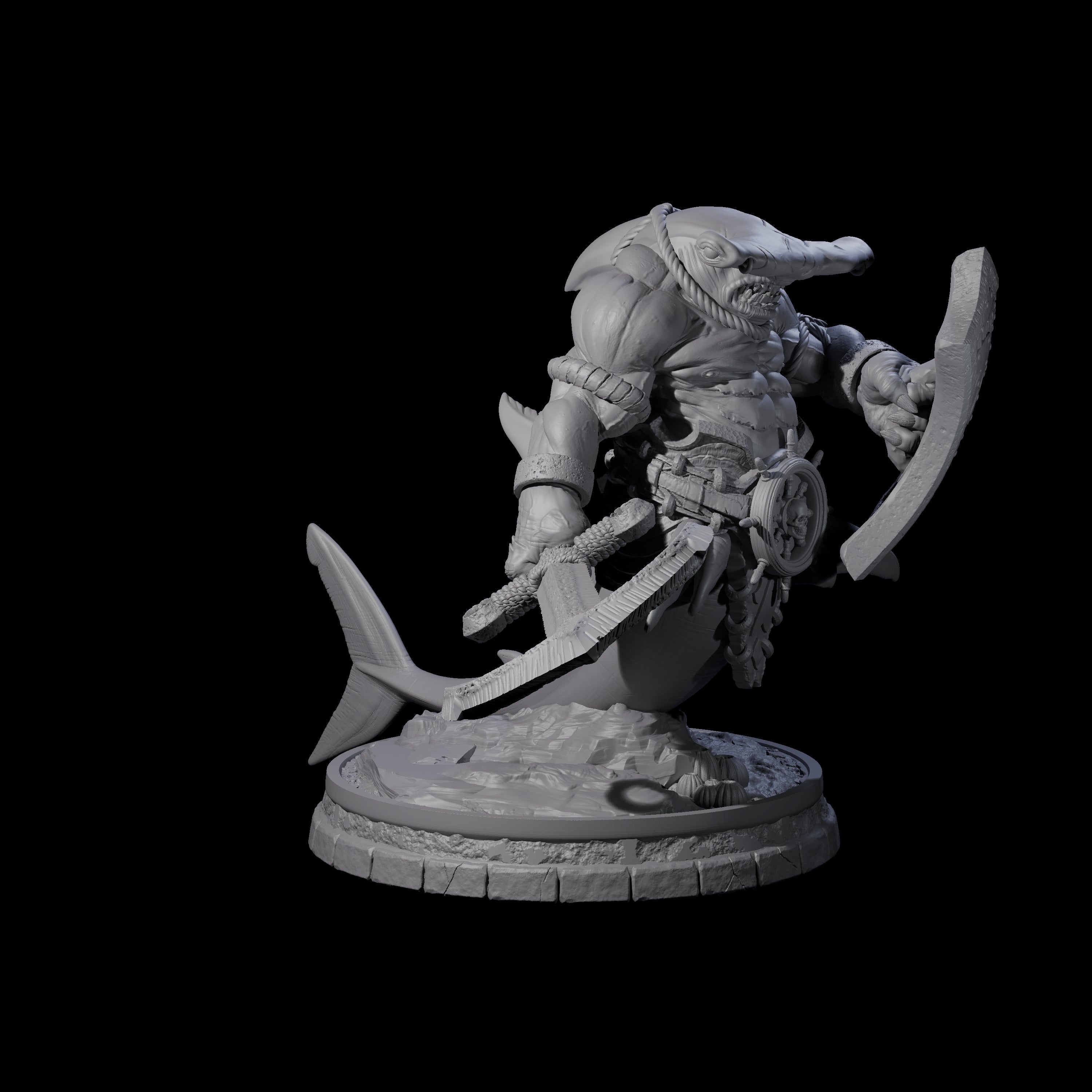Dripping Sharkin E Miniature for Dungeons and Dragons, Pathfinder or other TTRPGs