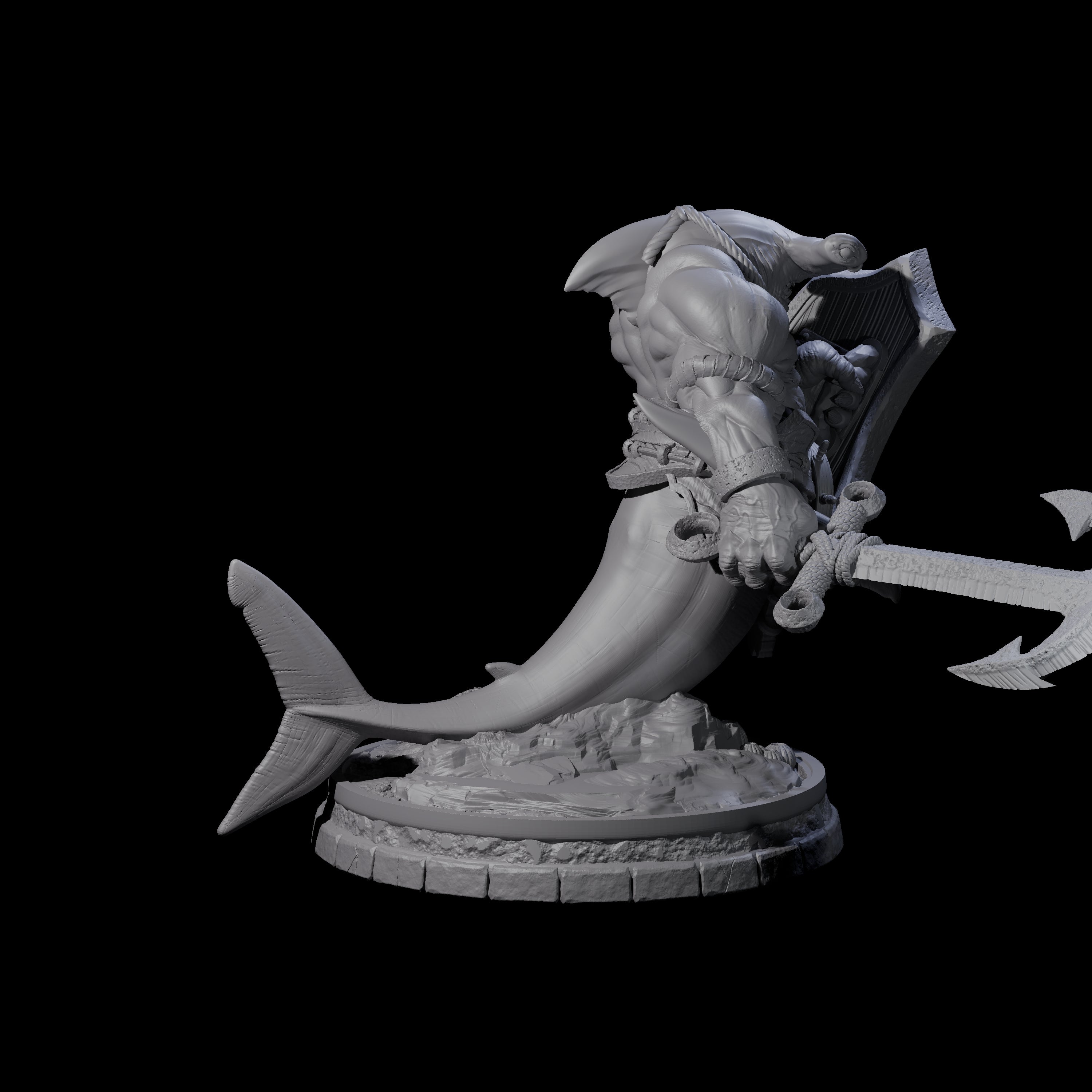 Dripping Sharkin E Miniature for Dungeons and Dragons, Pathfinder or other TTRPGs