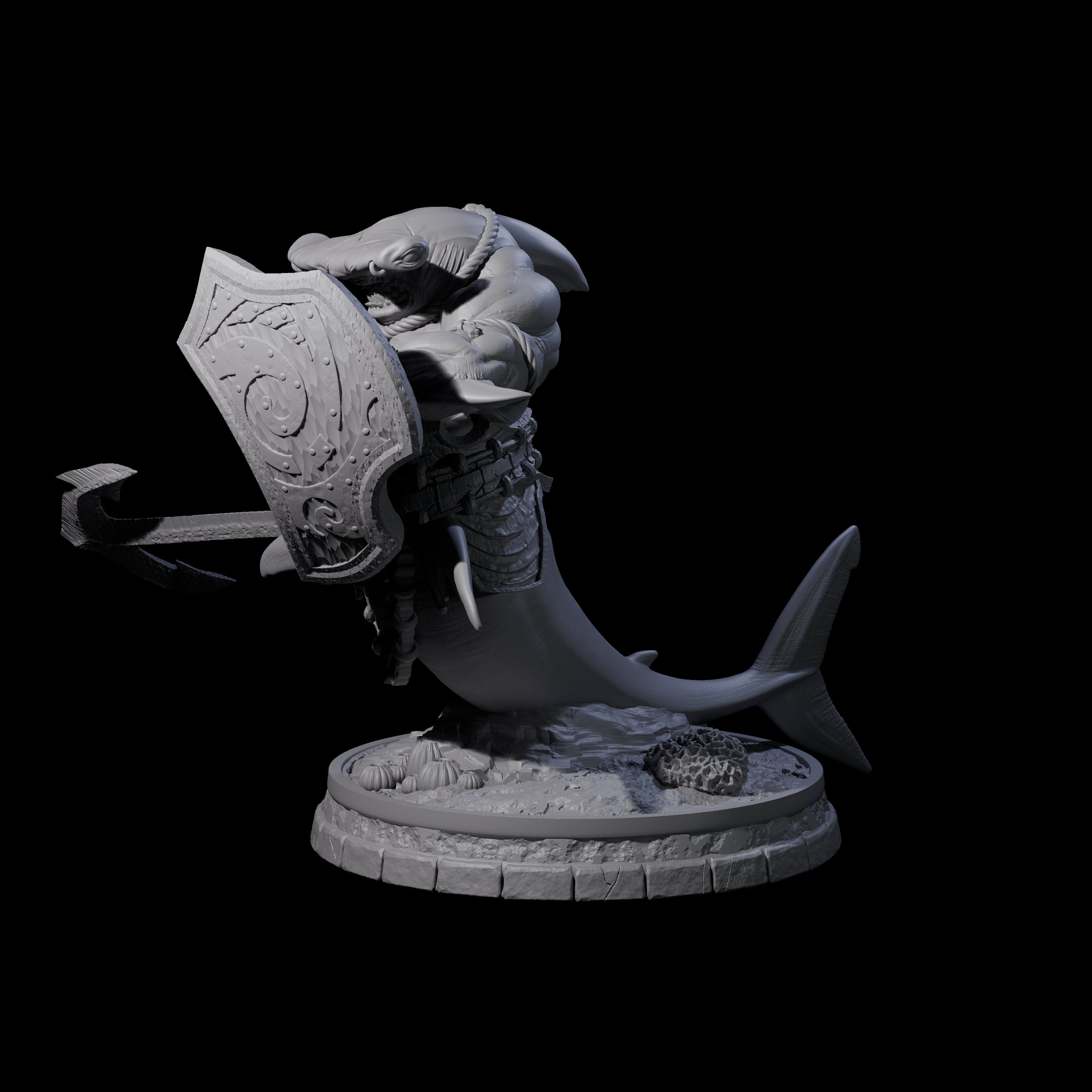 Dripping Sharkin E Miniature for Dungeons and Dragons, Pathfinder or other TTRPGs