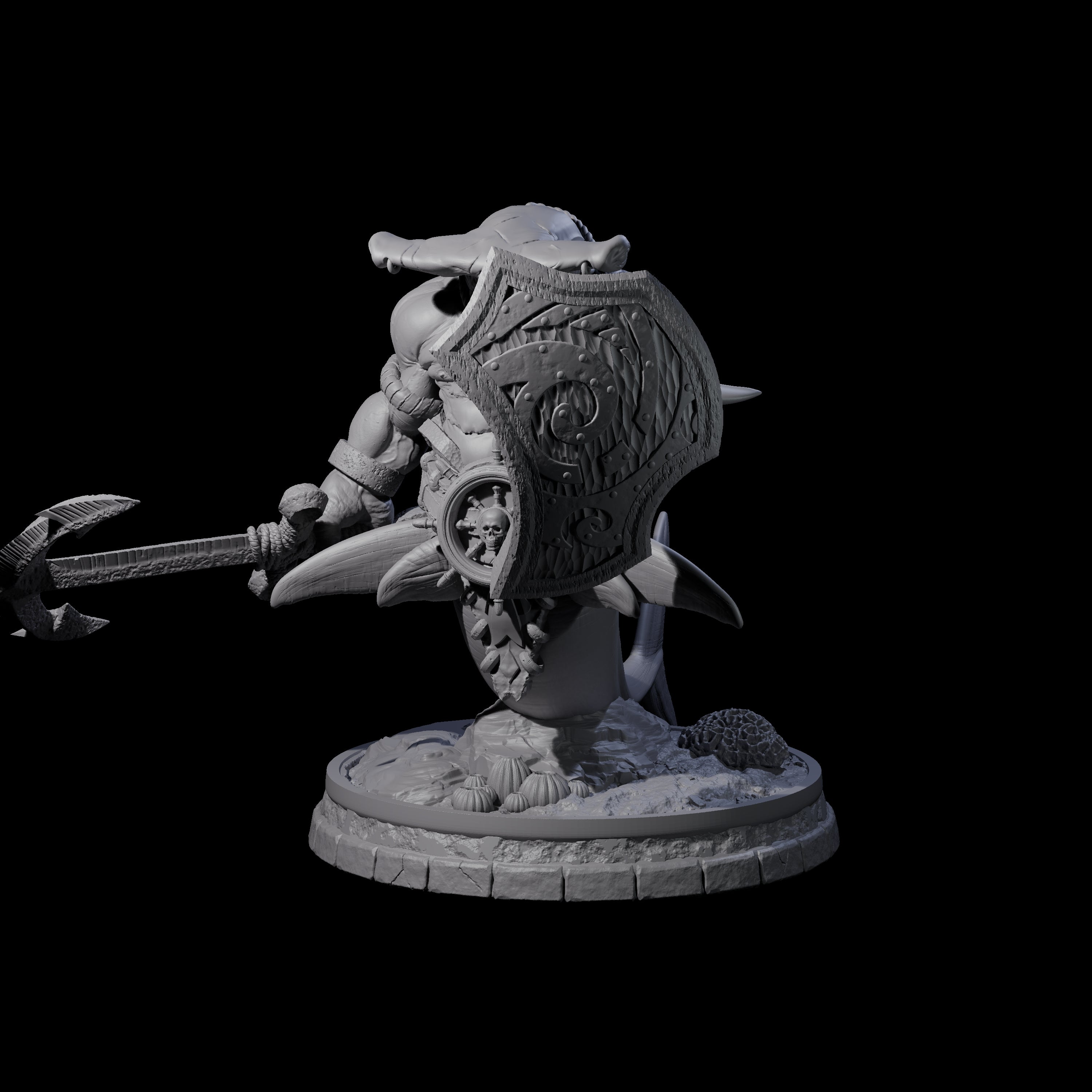 Dripping Sharkin E Miniature for Dungeons and Dragons, Pathfinder or other TTRPGs