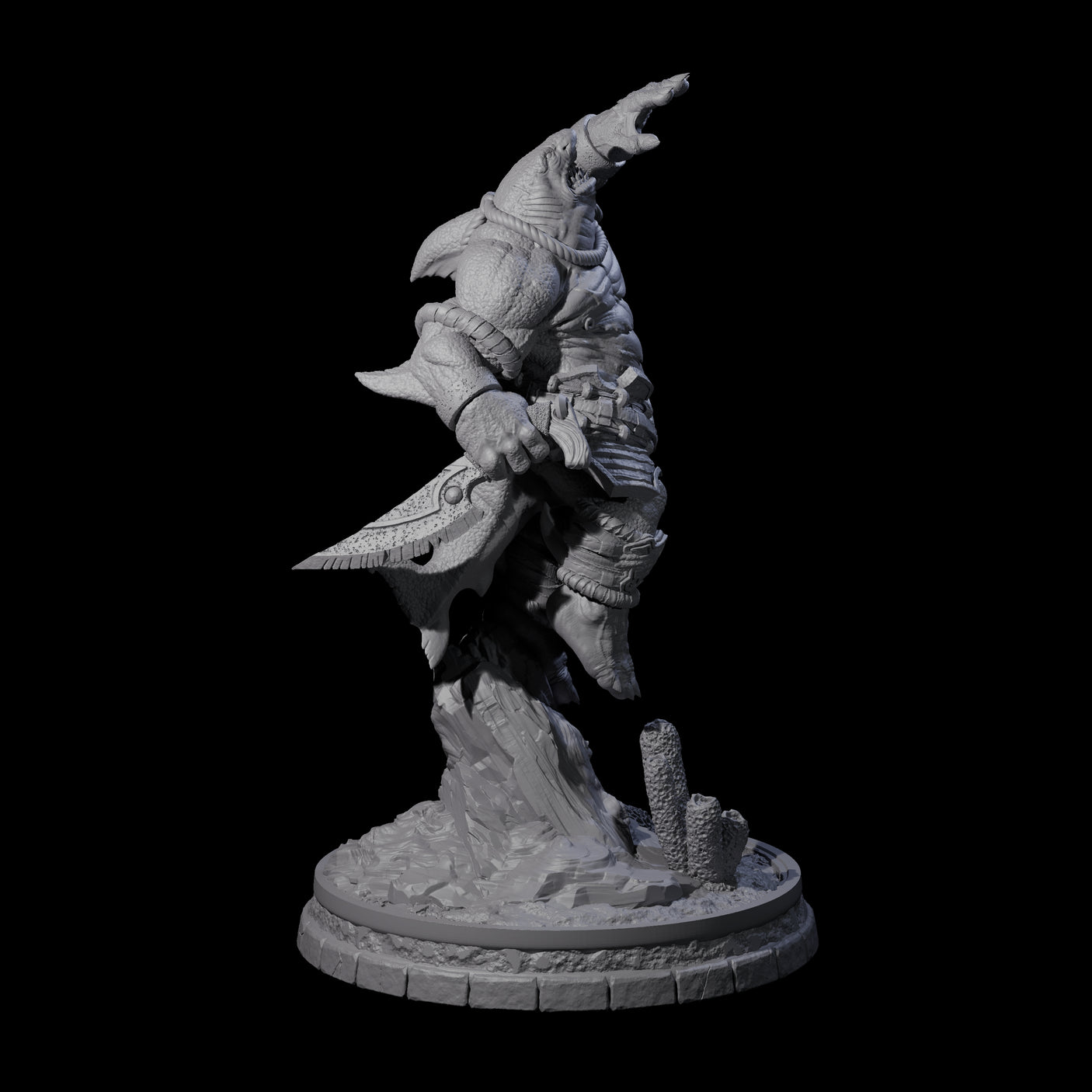 Dripping Sharkin F Miniature for Dungeons and Dragons, Pathfinder or other TTRPGs