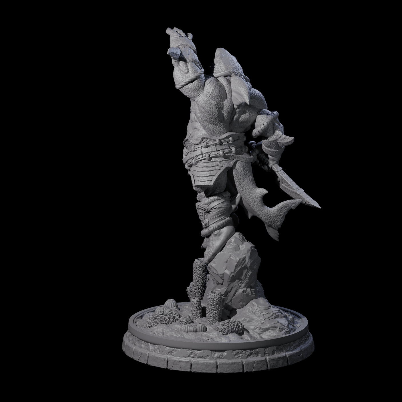 Dripping Sharkin F Miniature for Dungeons and Dragons, Pathfinder or other TTRPGs