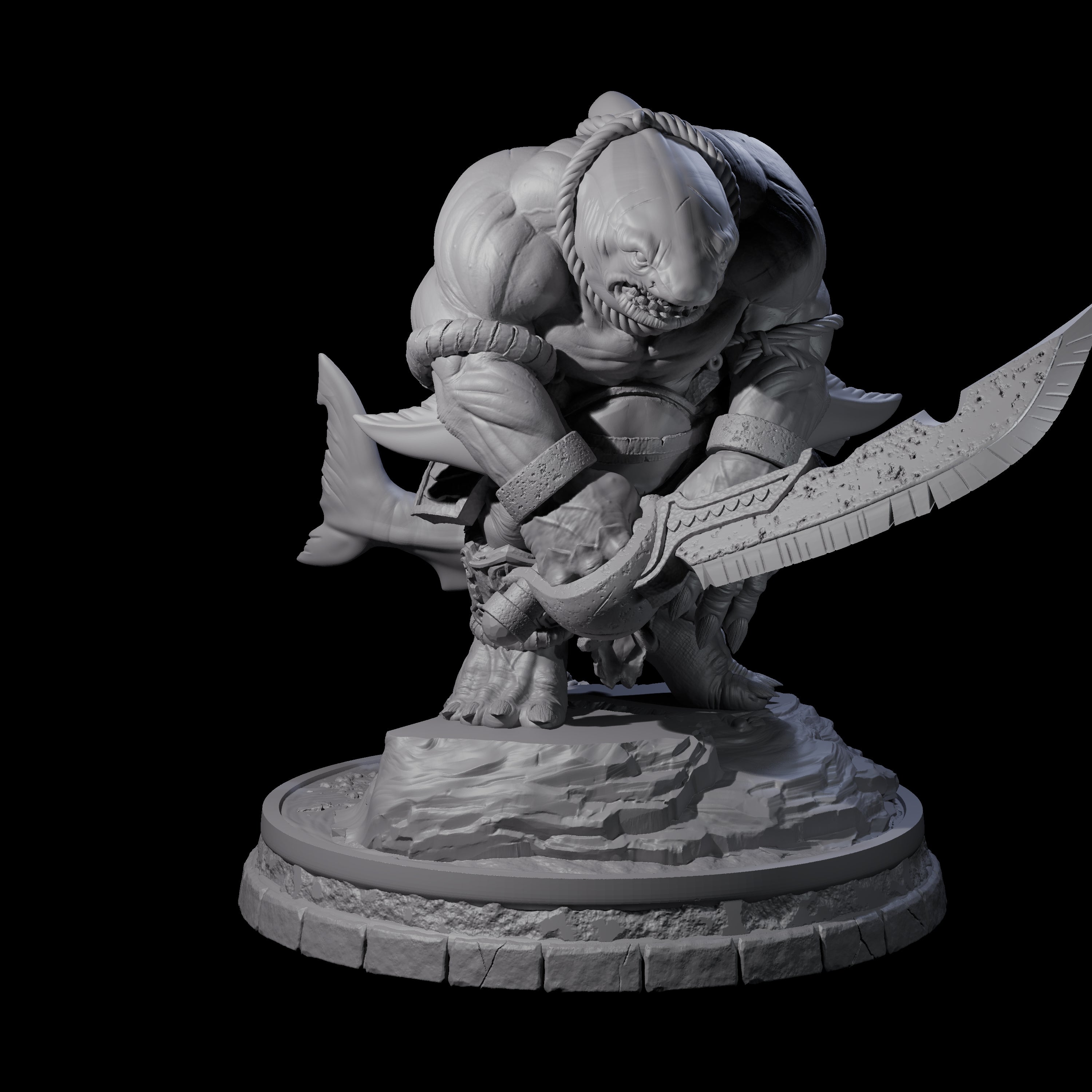 Dripping Sharkin G Miniature for Dungeons and Dragons, Pathfinder or other TTRPGs