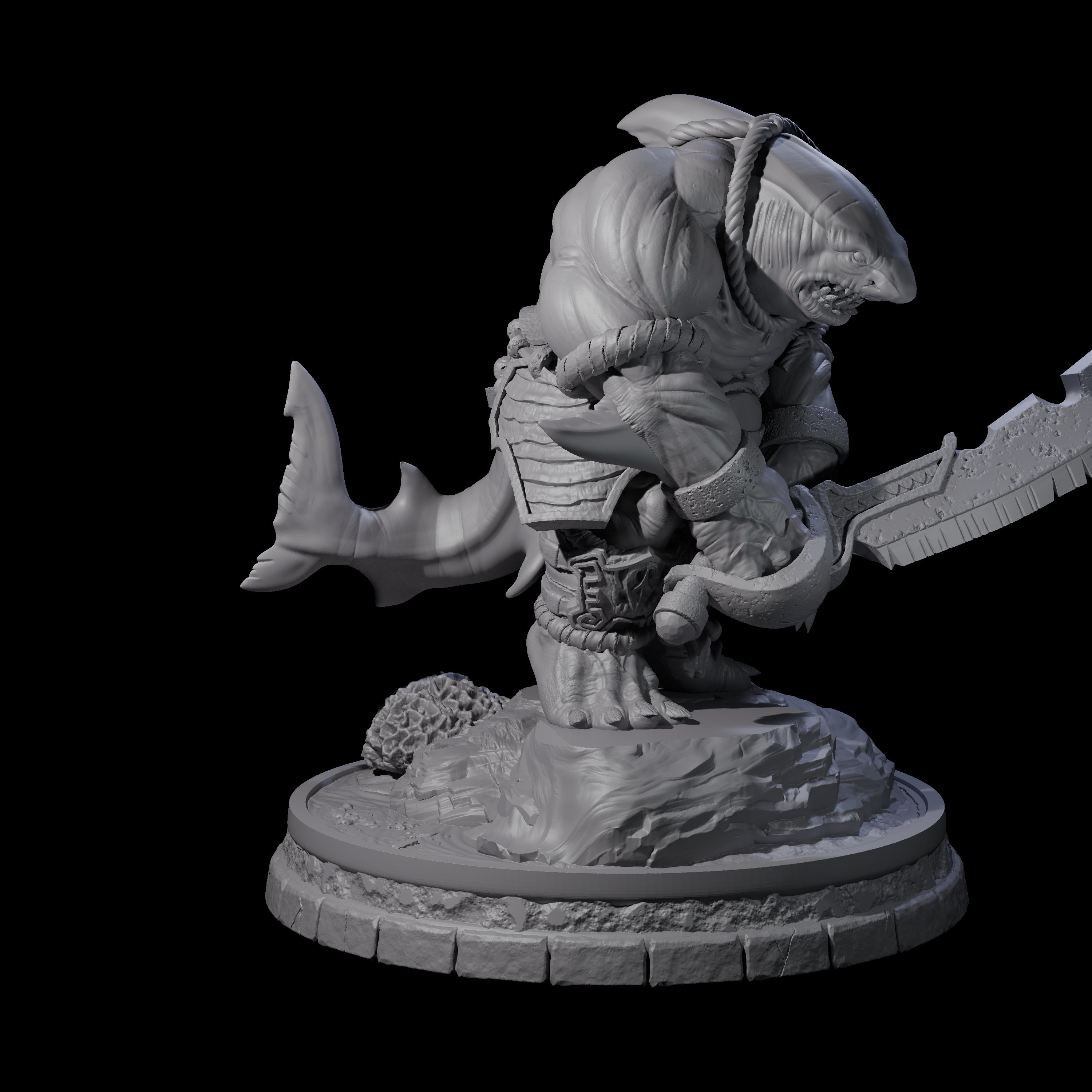 Dripping Sharkin G Miniature for Dungeons and Dragons, Pathfinder or other TTRPGs