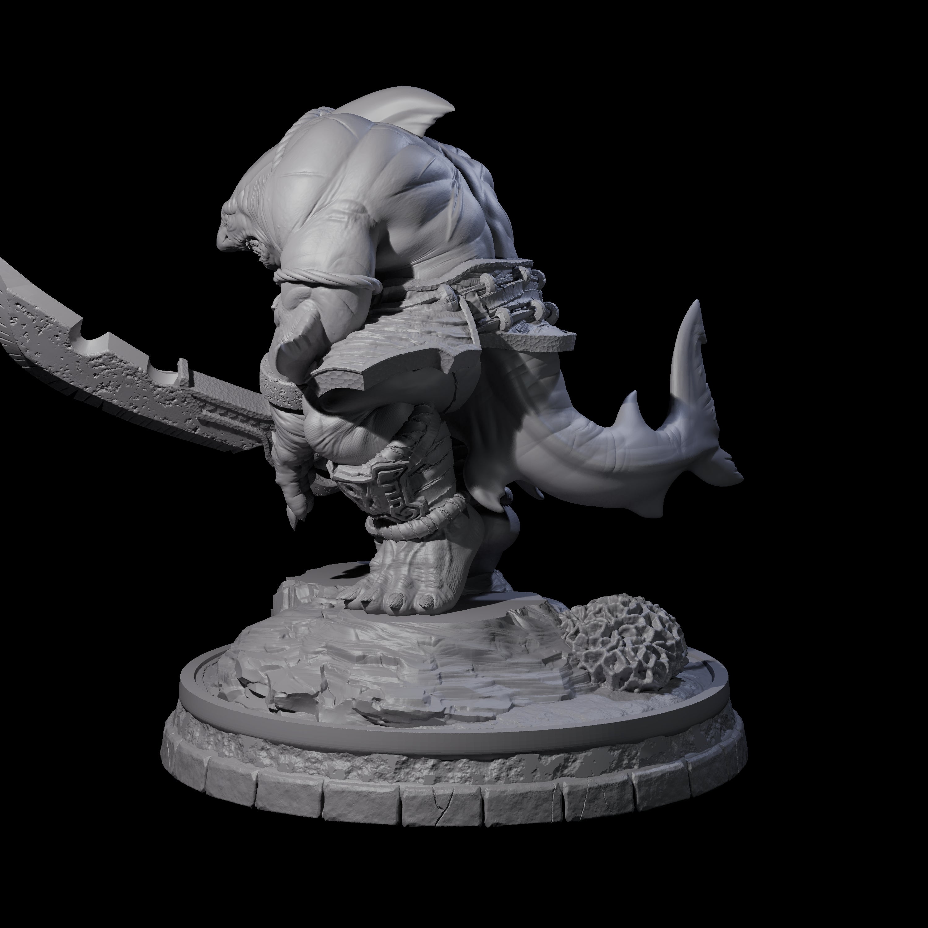 Dripping Sharkin G Miniature for Dungeons and Dragons, Pathfinder or other TTRPGs