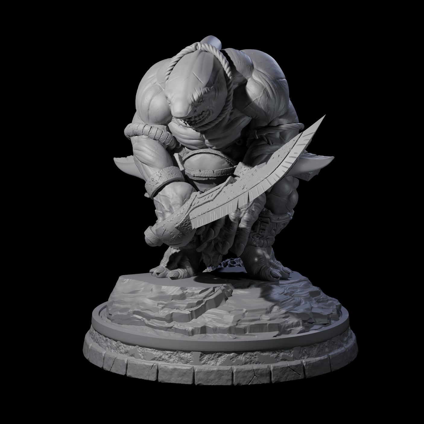 Dripping Sharkin G Miniature for Dungeons and Dragons, Pathfinder or other TTRPGs
