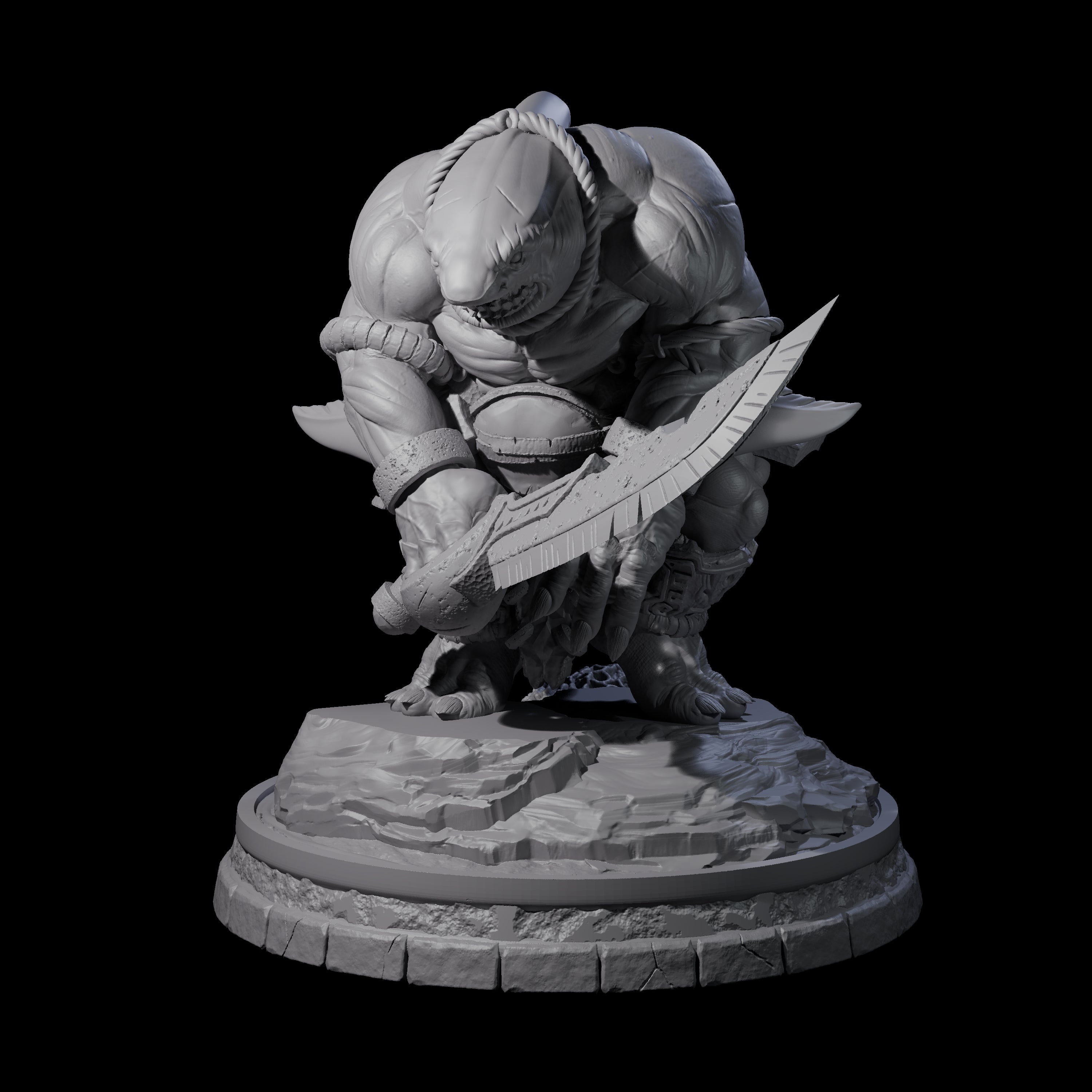 Dripping Sharkin G Miniature for Dungeons and Dragons, Pathfinder or other TTRPGs