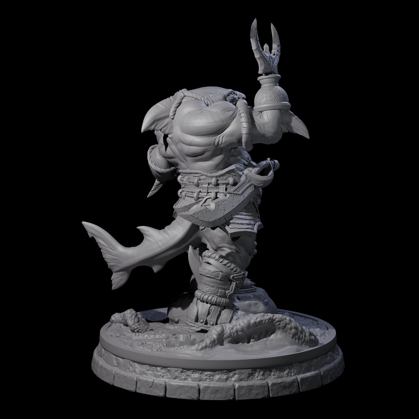 Dripping Sharkin I Miniature for Dungeons and Dragons, Pathfinder or other TTRPGs