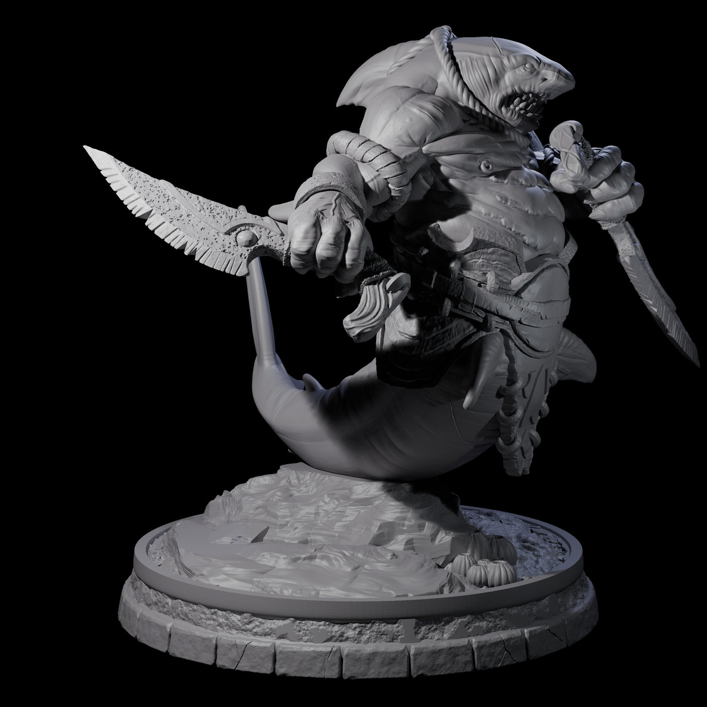 Dripping Sharkin J Miniature for Dungeons and Dragons, Pathfinder or other TTRPGs