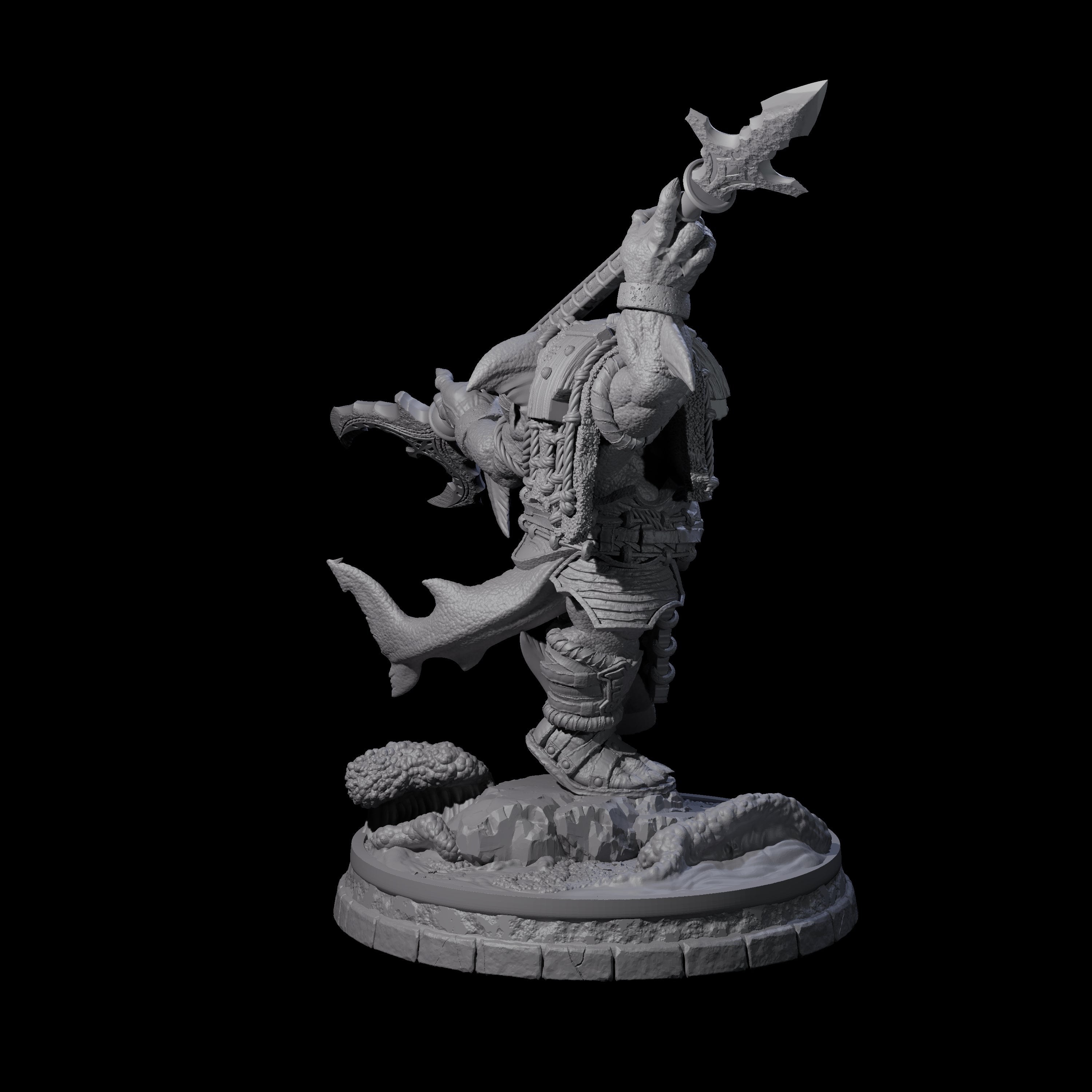 Dripping Sharkin K Miniature for Dungeons and Dragons, Pathfinder or other TTRPGs