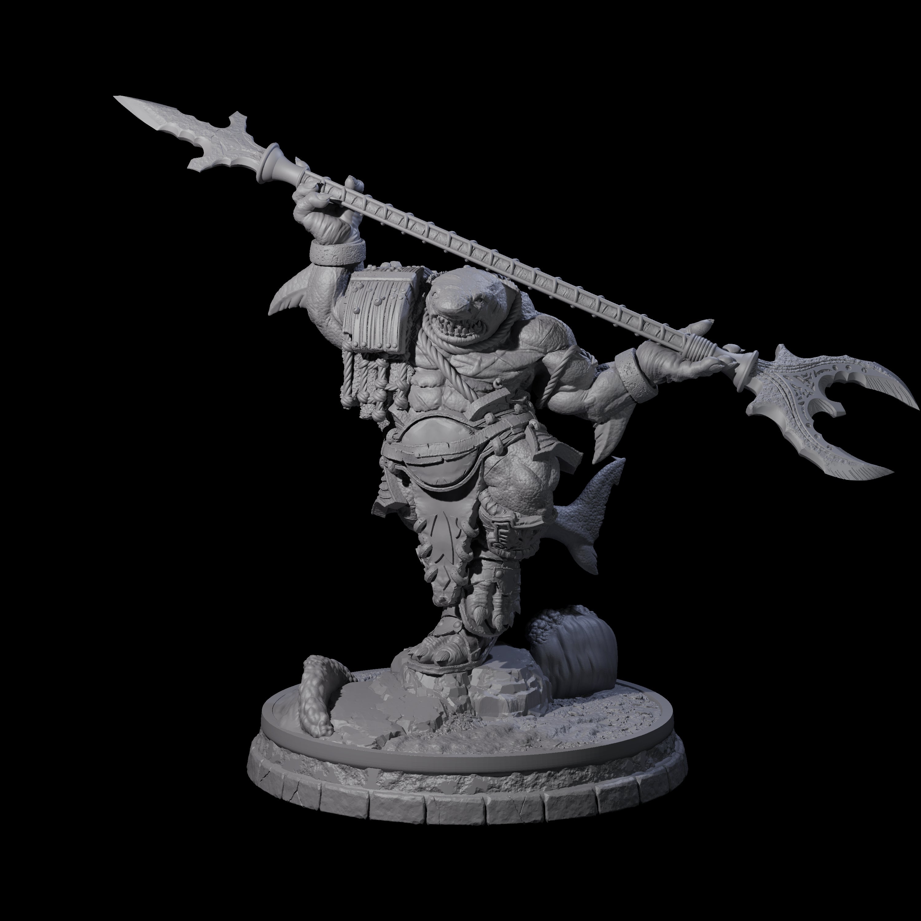 Dripping Sharkin K Miniature for Dungeons and Dragons, Pathfinder or other TTRPGs