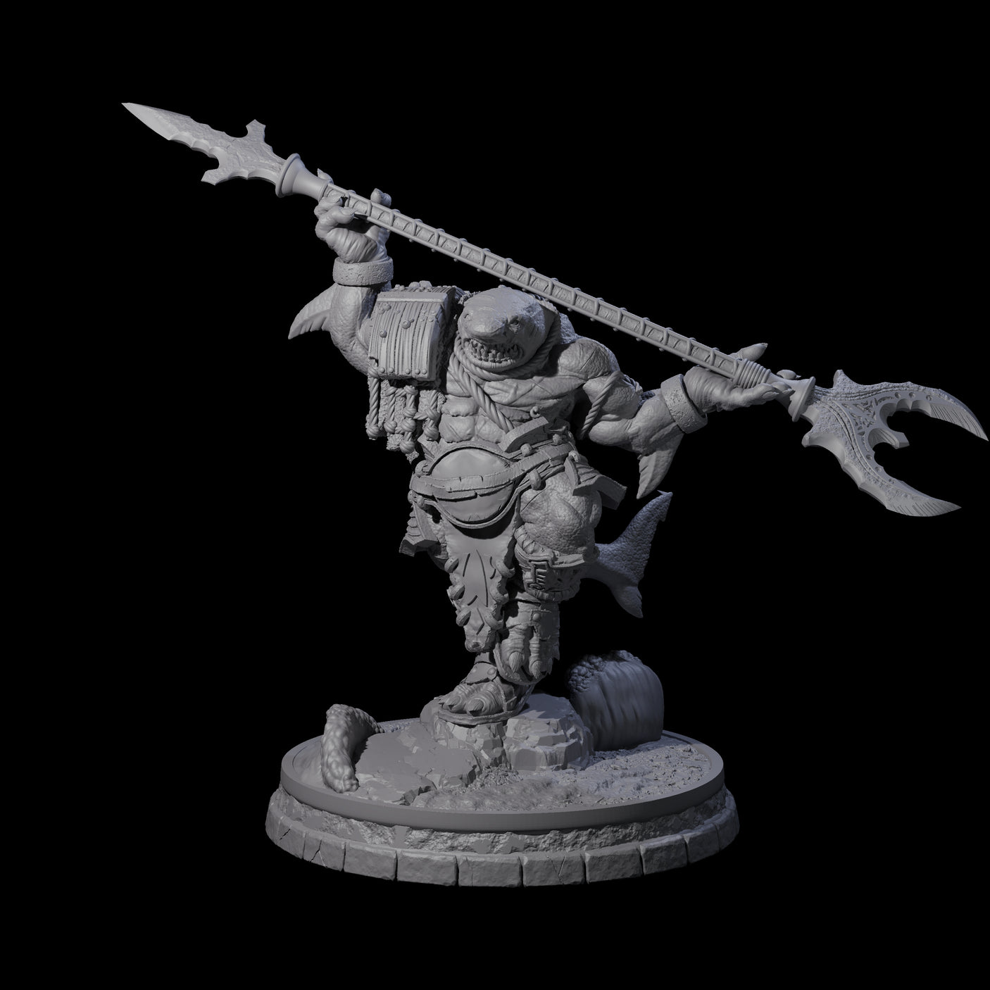 Dripping Sharkin K Miniature for Dungeons and Dragons, Pathfinder or other TTRPGs