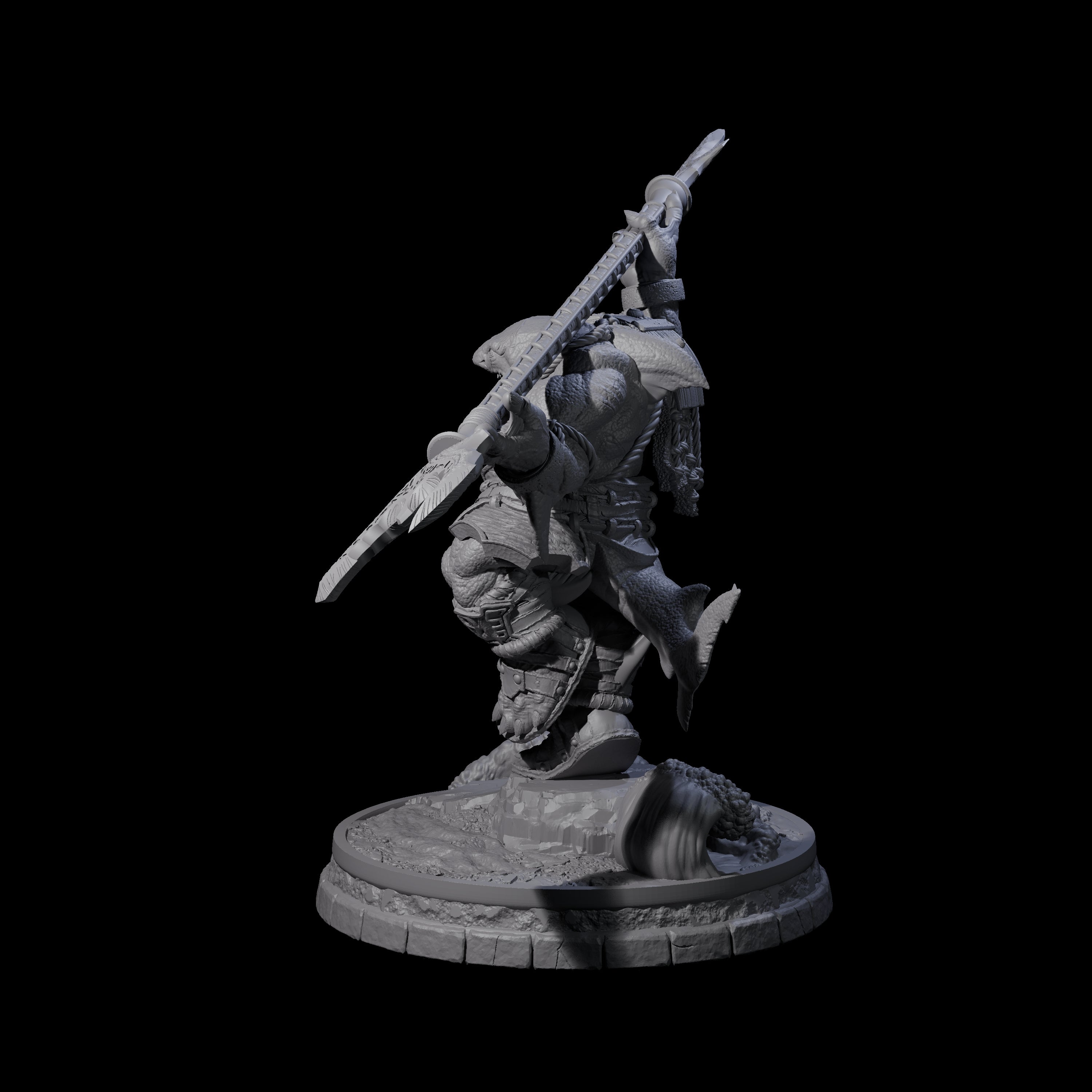 Dripping Sharkin K Miniature for Dungeons and Dragons, Pathfinder or other TTRPGs