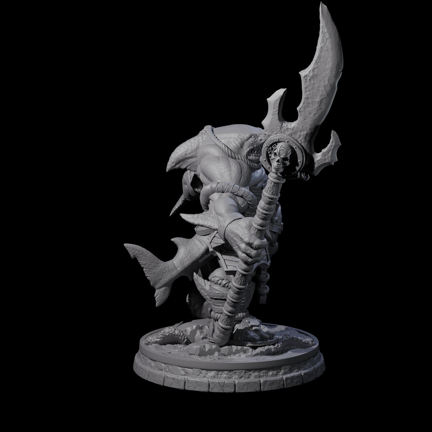 Dripping Sharkin L Miniature for Dungeons and Dragons, Pathfinder or other TTRPGs