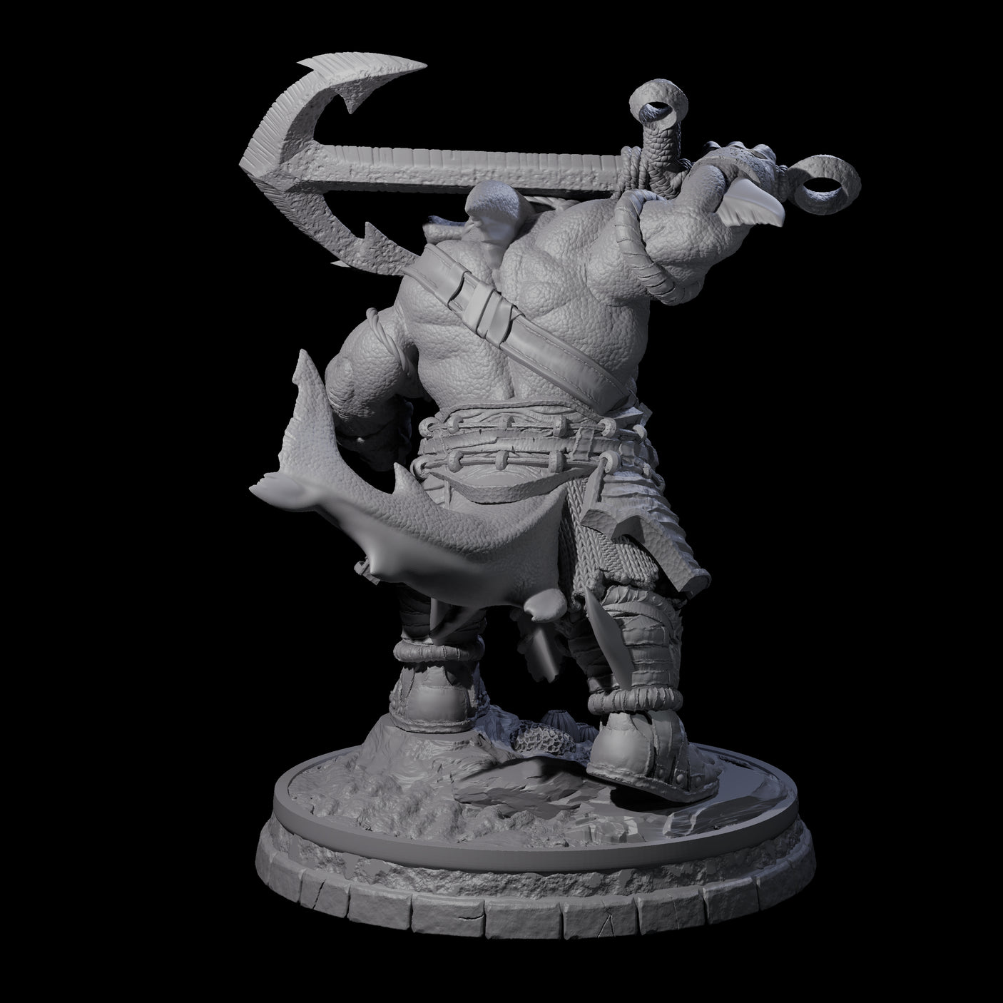 Dripping Sharkin N Miniature for Dungeons and Dragons, Pathfinder or other TTRPGs