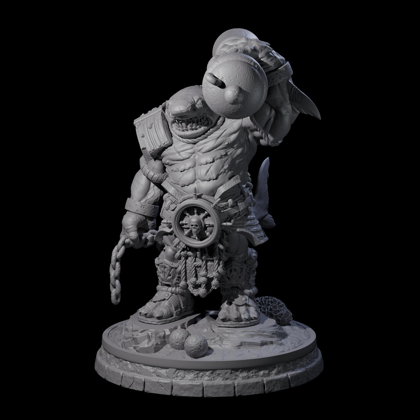 Dripping Sharkin O Miniature for Dungeons and Dragons, Pathfinder or other TTRPGs