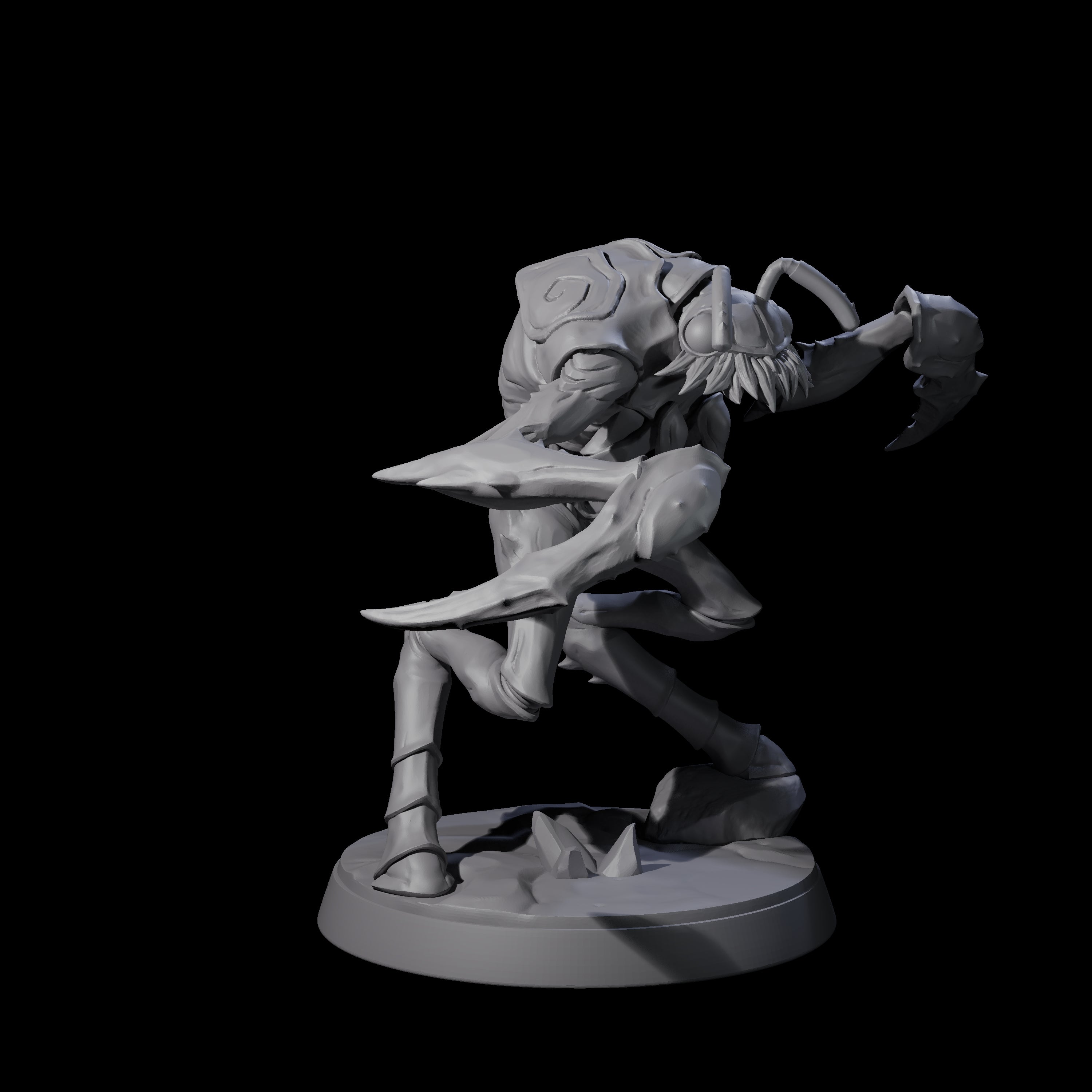 Droning Thri-kreen Thrall B Miniature for Dungeons and Dragons, Pathfinder or other TTRPGs
