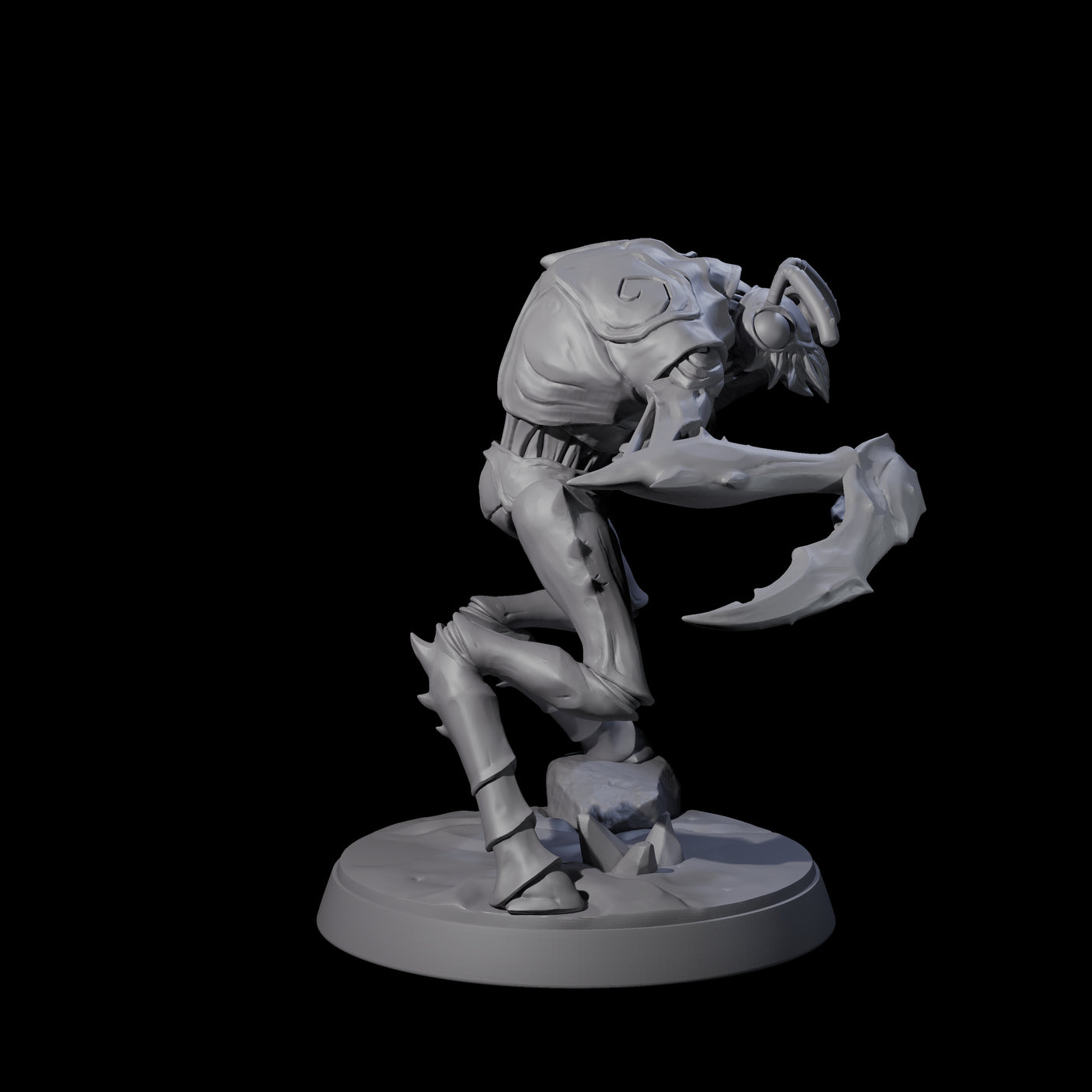 Droning Thri-kreen Thrall B Miniature for Dungeons and Dragons, Pathfinder or other TTRPGs