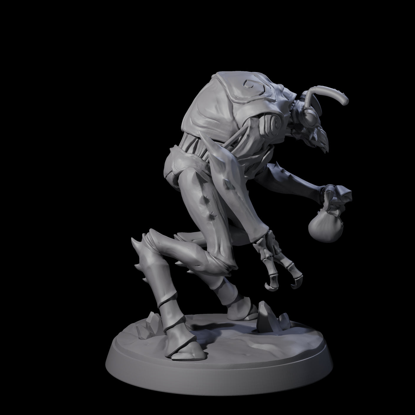 Droning Thri-kreen Thrall C Miniature for Dungeons and Dragons, Pathfinder or other TTRPGs