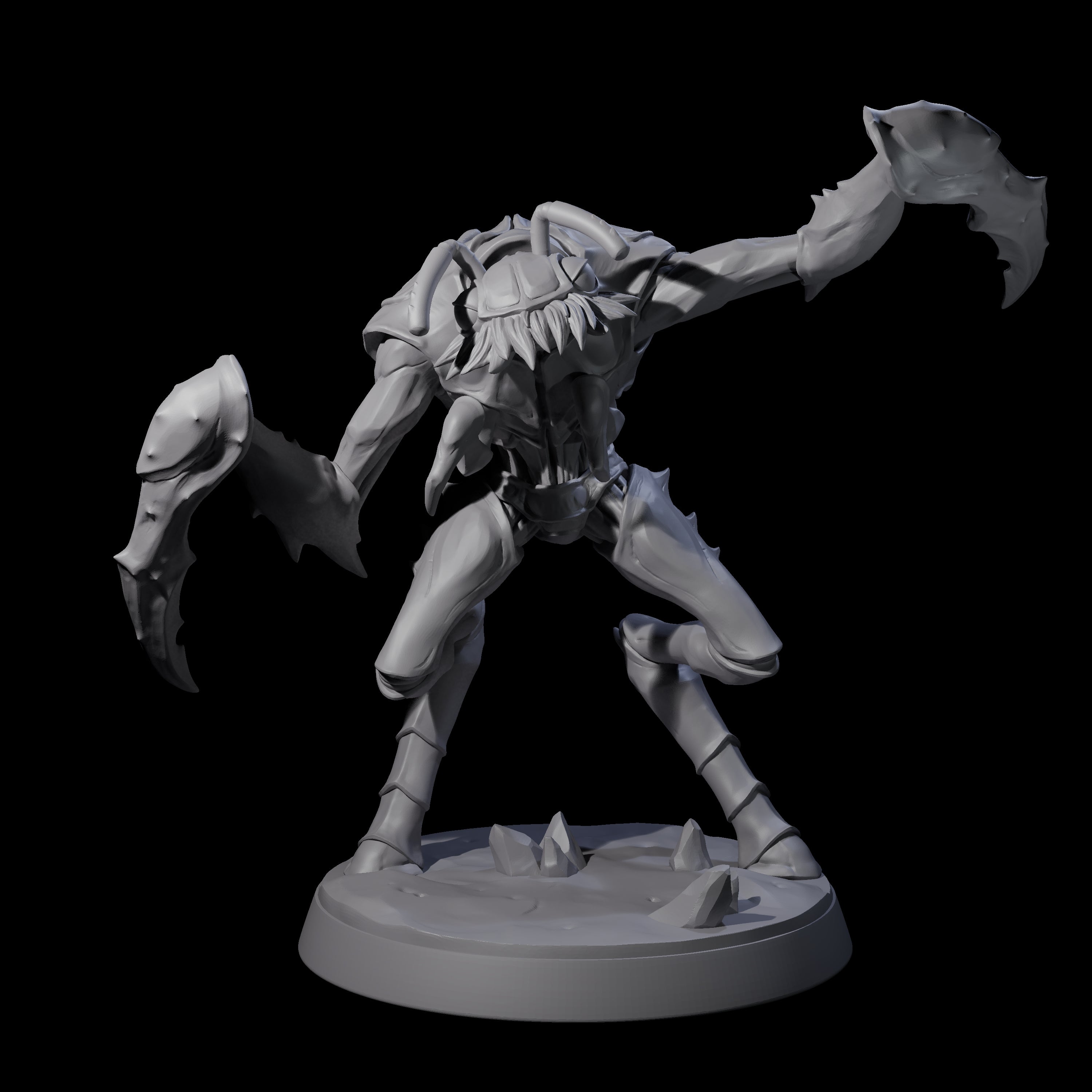 Droning Thri-kreen Thrall E Miniature for Dungeons and Dragons, Pathfinder or other TTRPGs