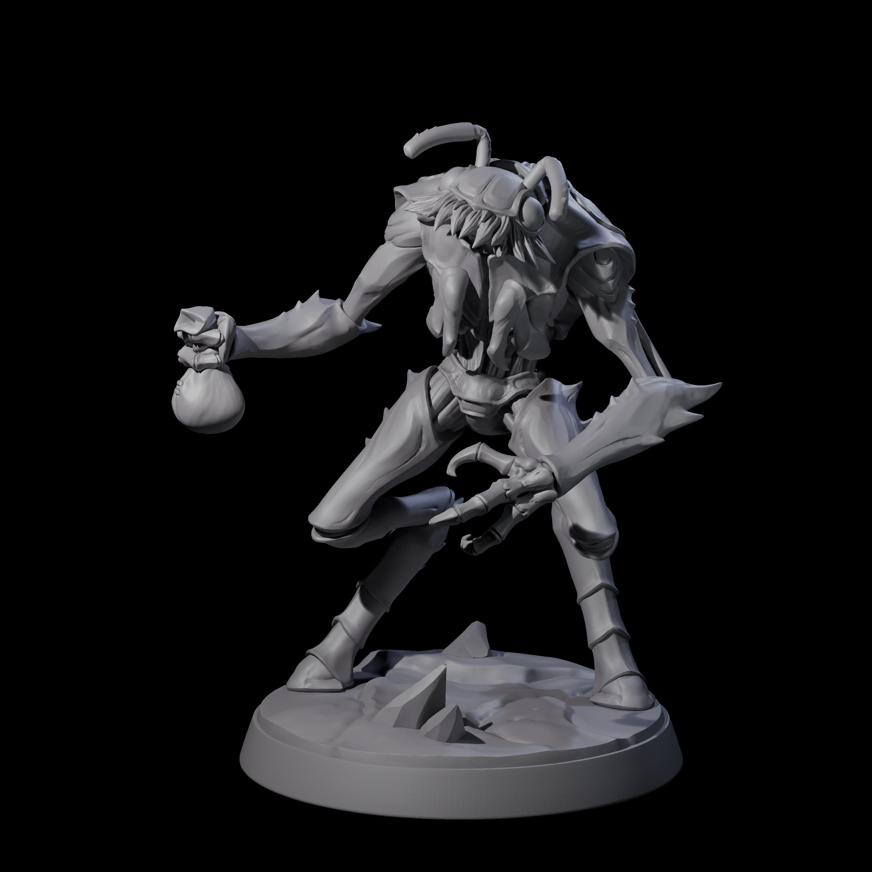 Droning Thri-kreen Thrall F Miniature for Dungeons and Dragons, Pathfinder or other TTRPGs