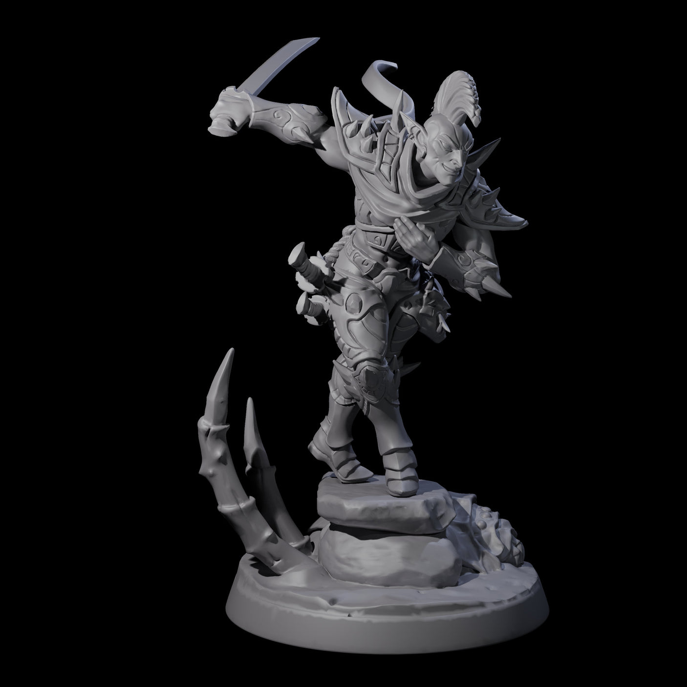 Drow Master Assassin Miniature for Dungeons and Dragons, Pathfinder or other TTRPGs