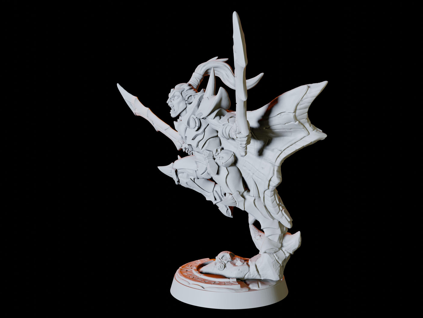 Drow or Dark Elf Fighter Miniature for Dungeons and Dragons, Pathfinder or other TTRPGs