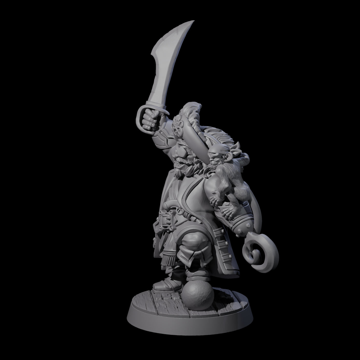 Drunk Pirate Miniature for Dungeons and Dragons, Pathfinder or other TTRPGs