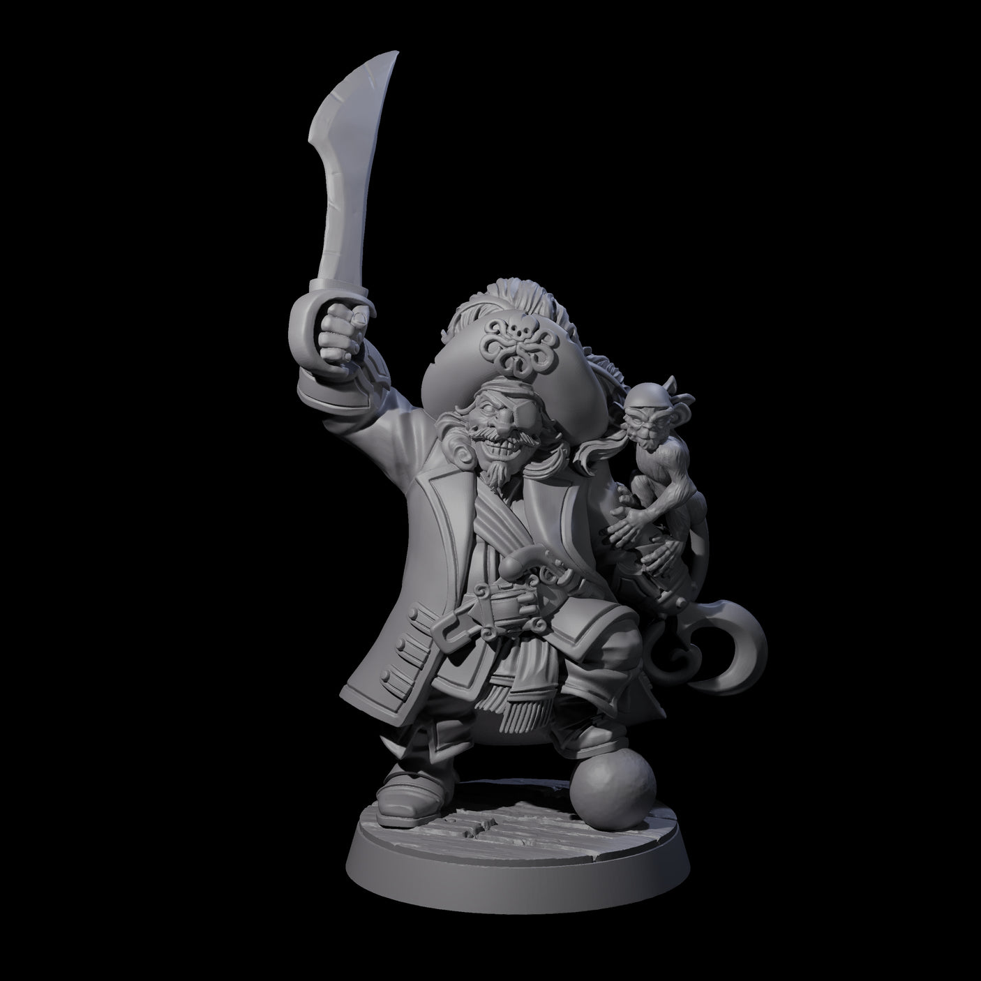 Drunk Pirate Miniature for Dungeons and Dragons, Pathfinder or other TTRPGs