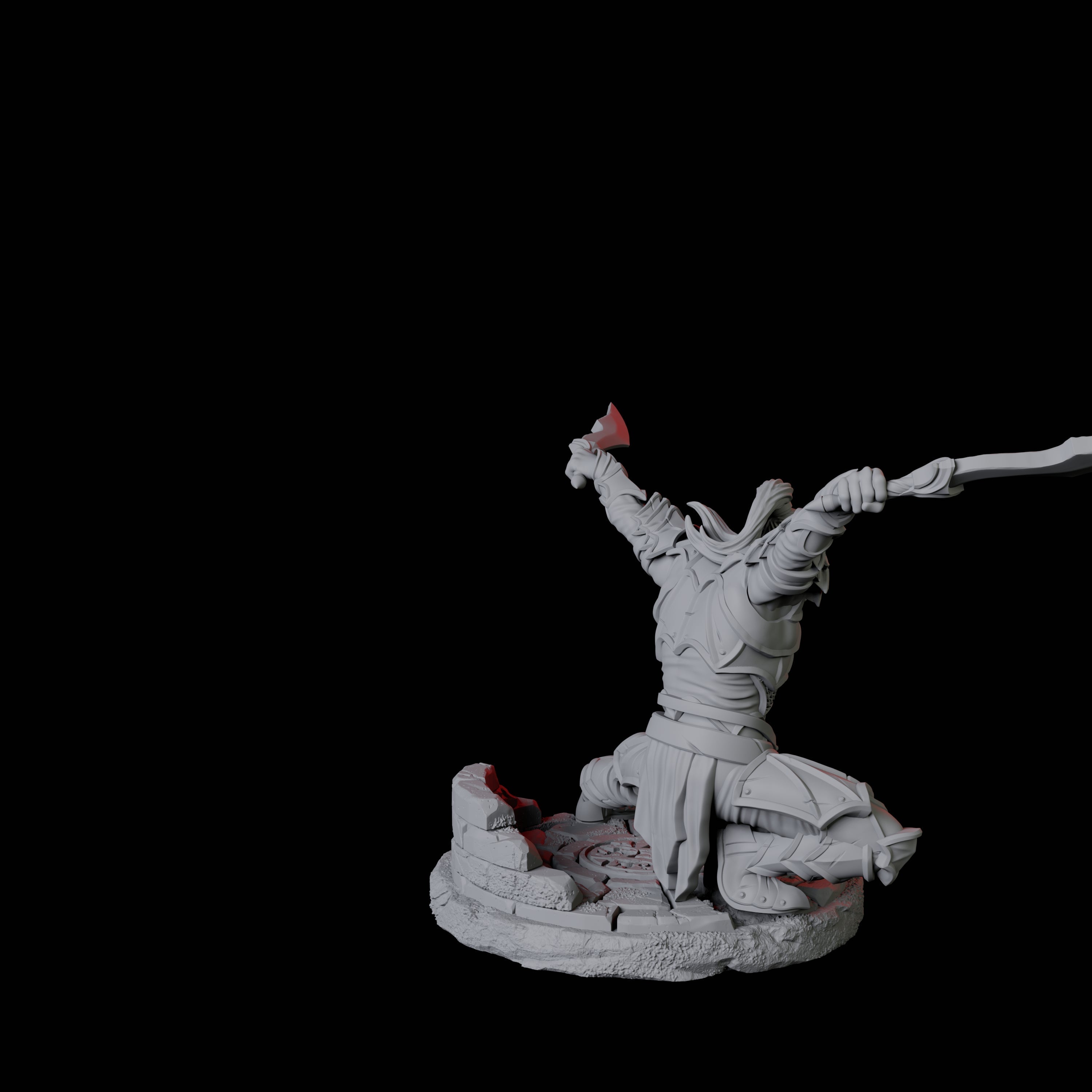 Two Dual Wielding Swordsman A Miniature for Dungeons and Dragons, Pathfinder or other TTRPGs