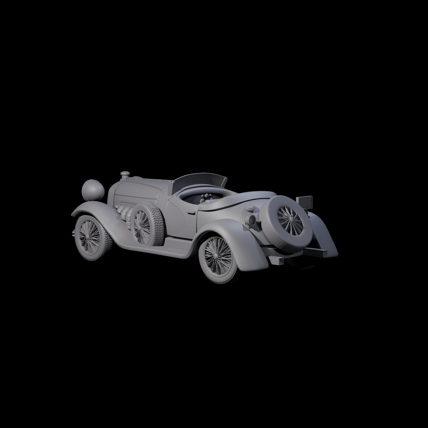 Dusenberg Coupe Miniature for Dungeons and Dragons, Pathfinder or other TTRPGs