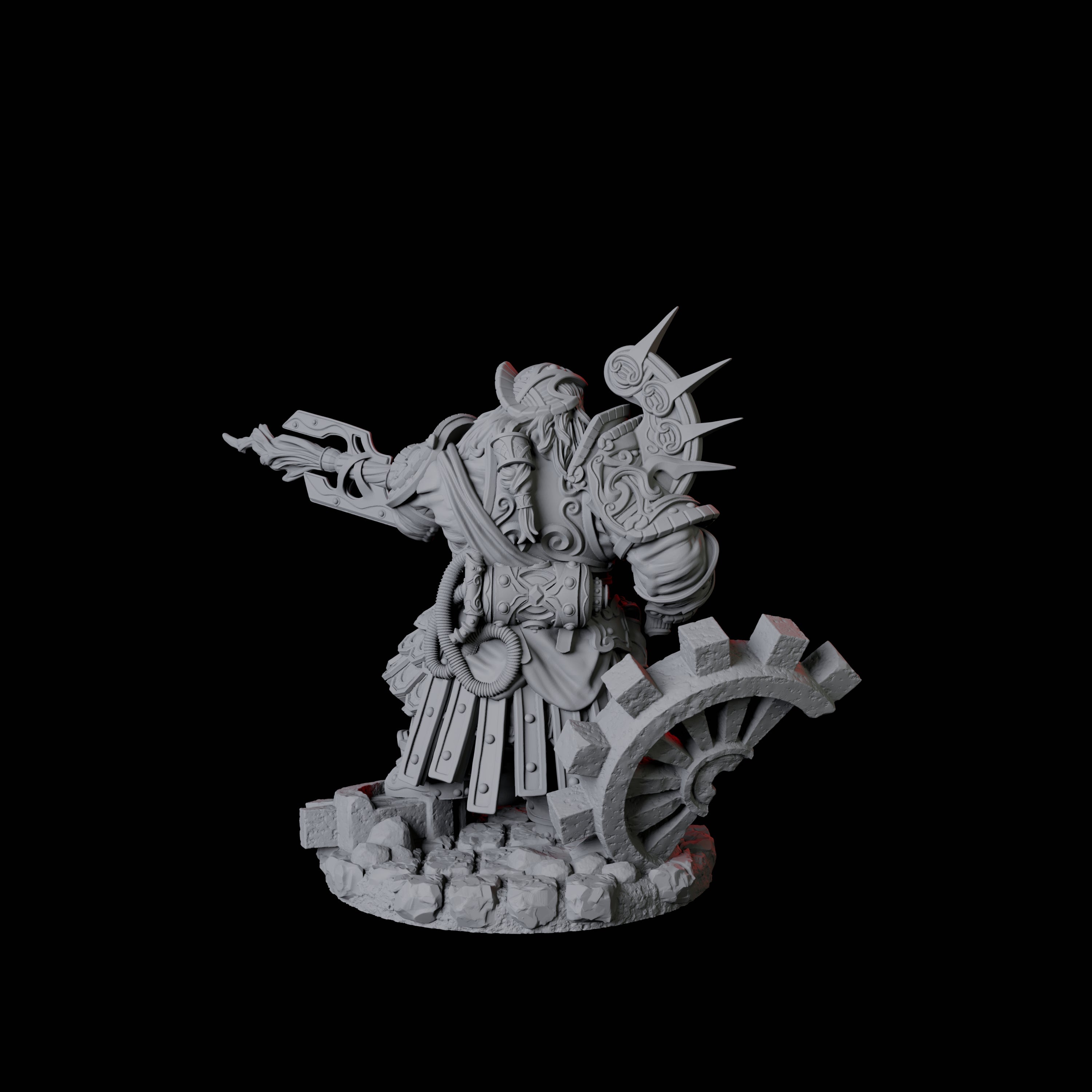 Dwarf Artificer Engineer C Miniature for Dungeons and Dragons, Pathfinder or other TTRPGs