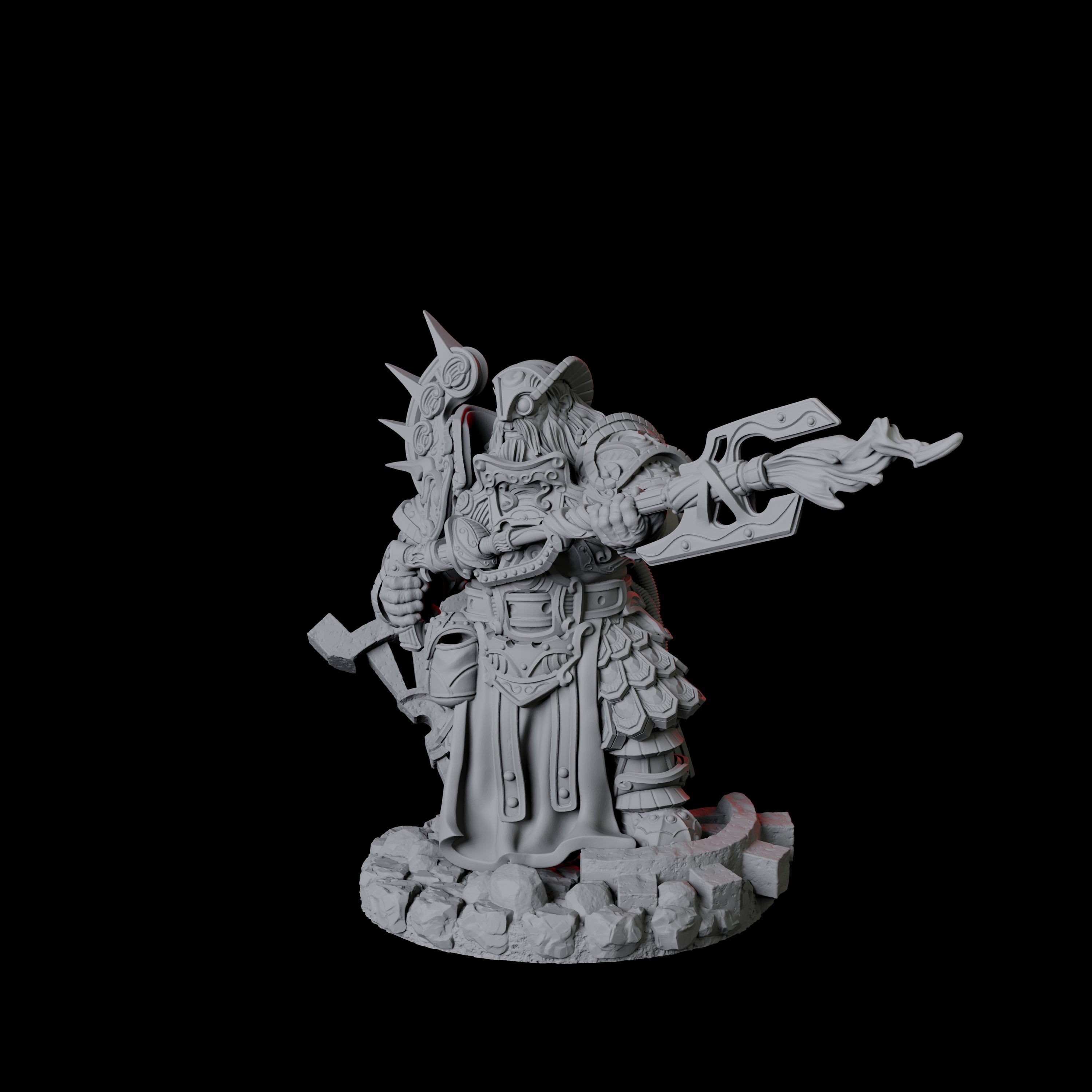 Dwarf Artificer Engineer C Miniature for Dungeons and Dragons, Pathfinder or other TTRPGs
