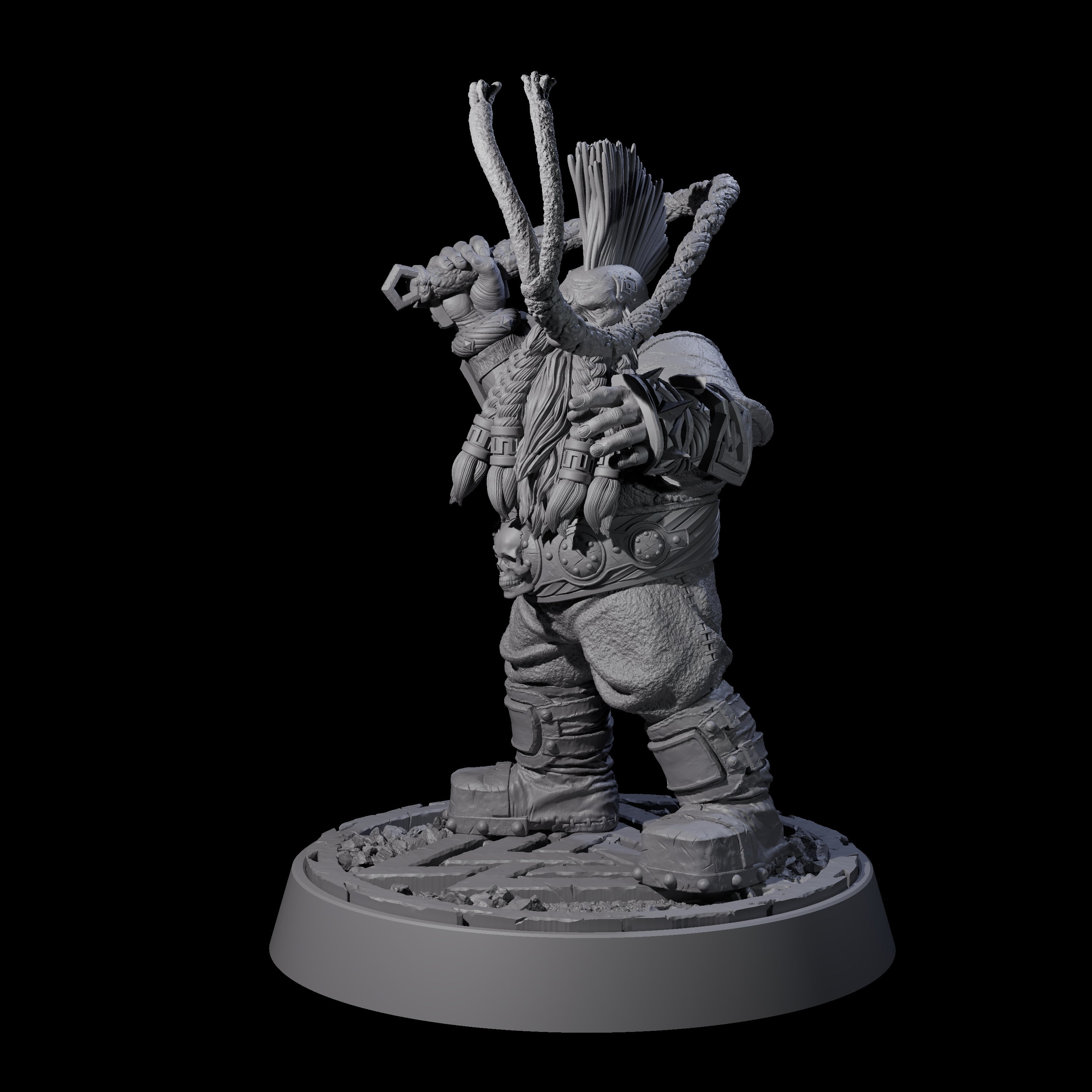 Dwarf Death Paladin A Miniature for Dungeons and Dragons, Pathfinder or other TTRPGs