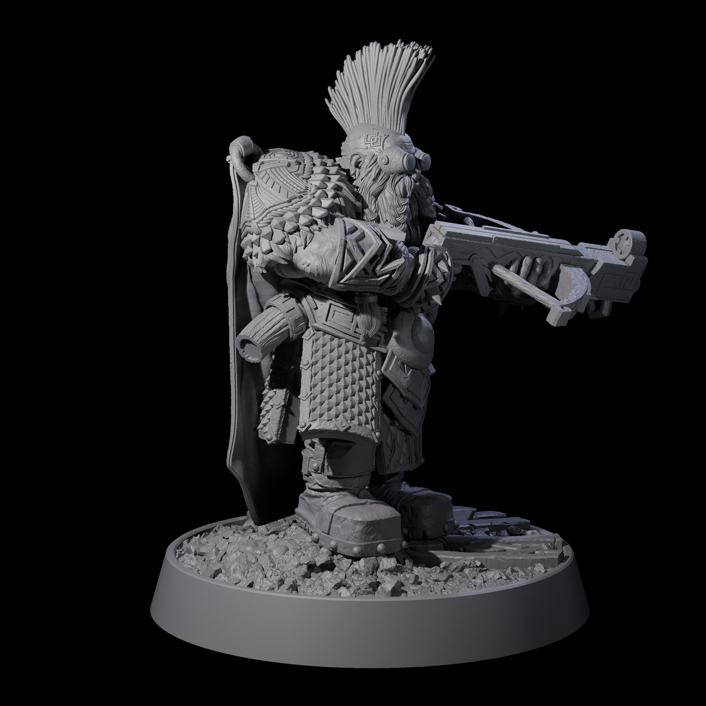 Dwarf Death Paladin D Miniature for Dungeons and Dragons, Pathfinder or other TTRPGs