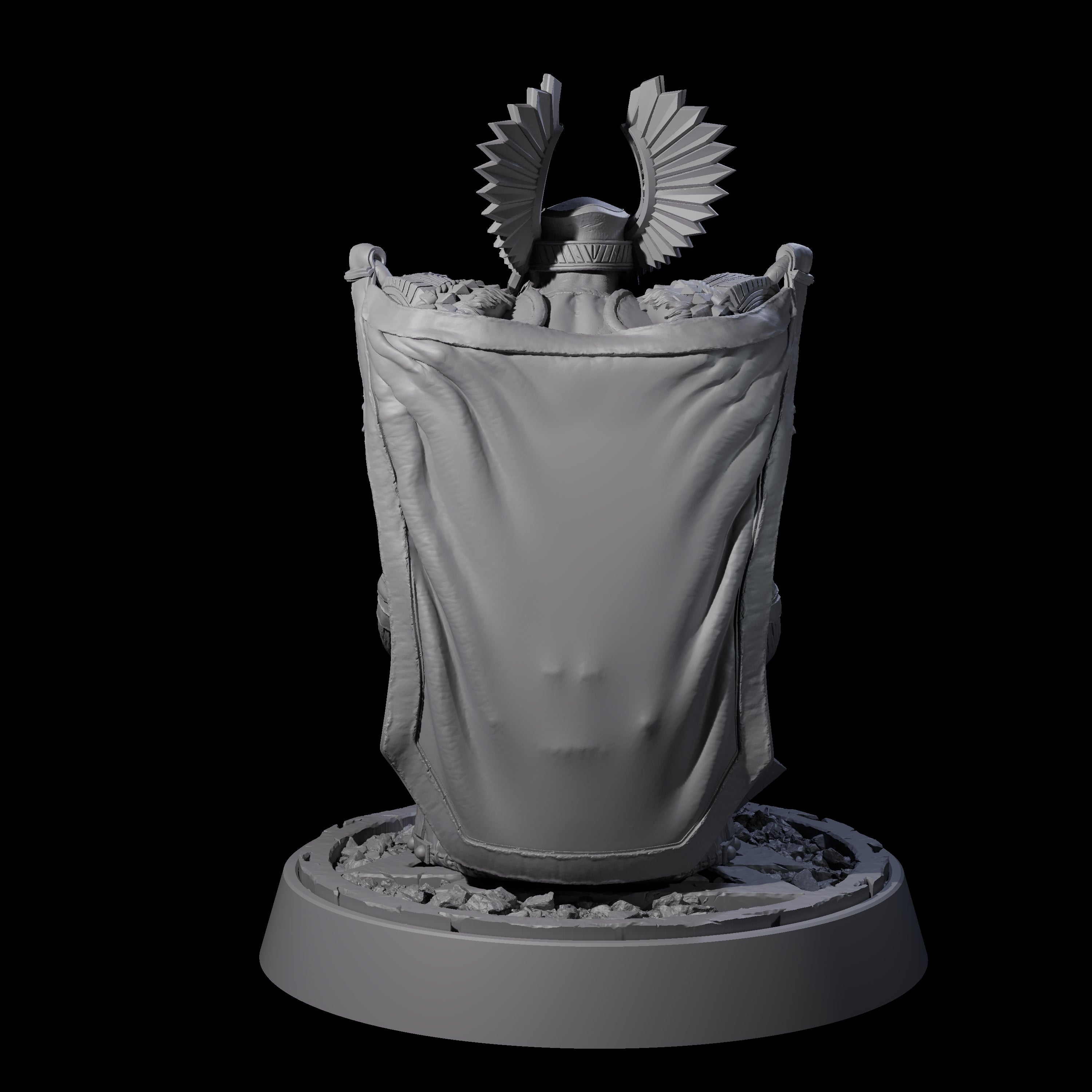 Dwarf Death Paladin E Miniature for Dungeons and Dragons, Pathfinder or other TTRPGs