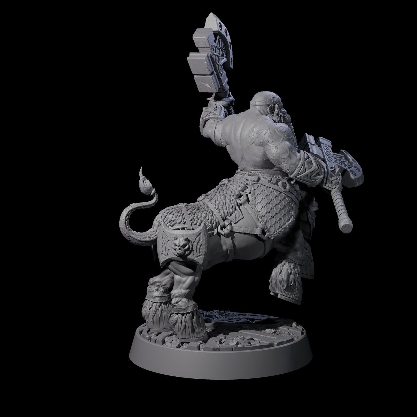 Dwarf Death Paladin F Miniature for Dungeons and Dragons, Pathfinder or other TTRPGs