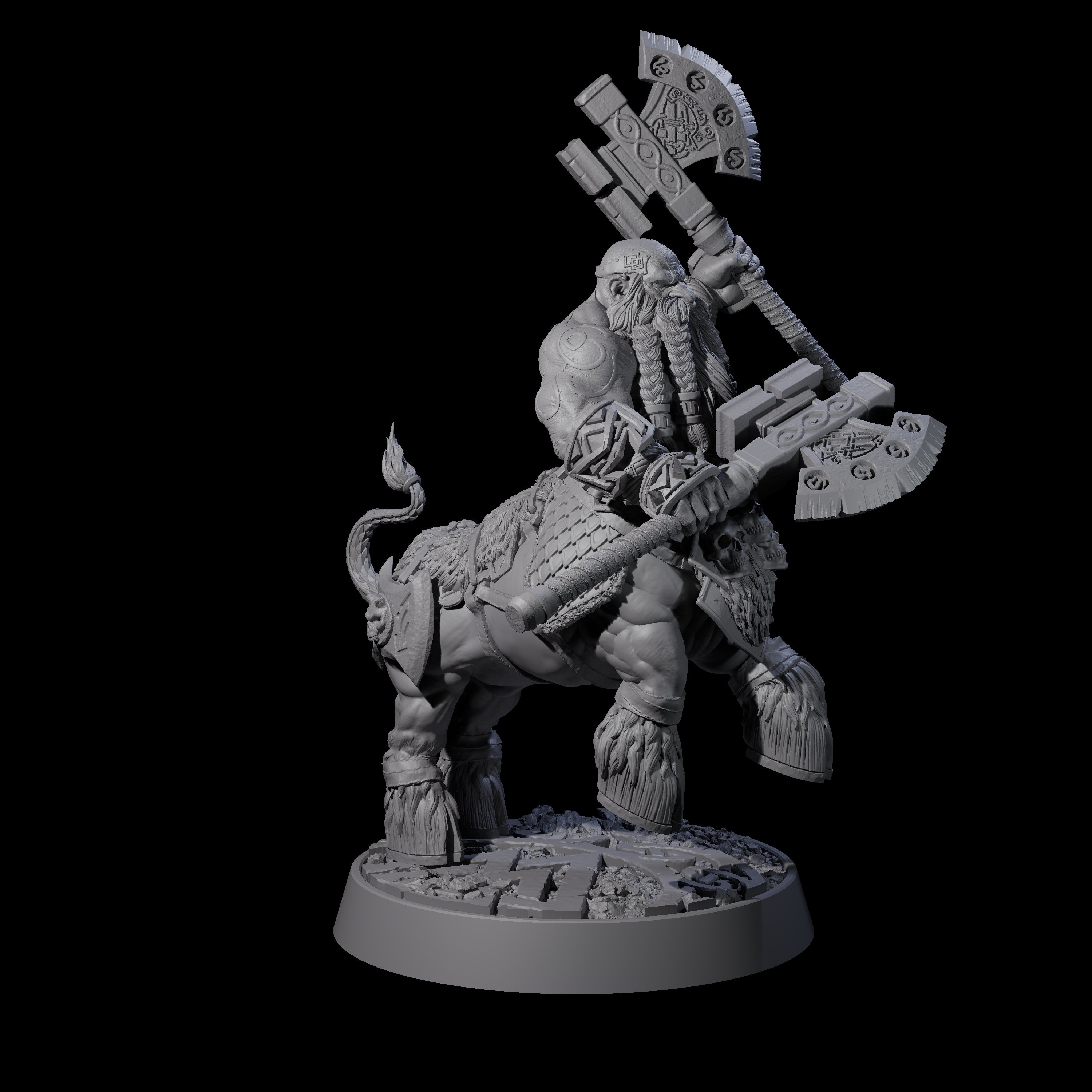 Dwarf Death Paladin F Miniature for Dungeons and Dragons, Pathfinder or other TTRPGs