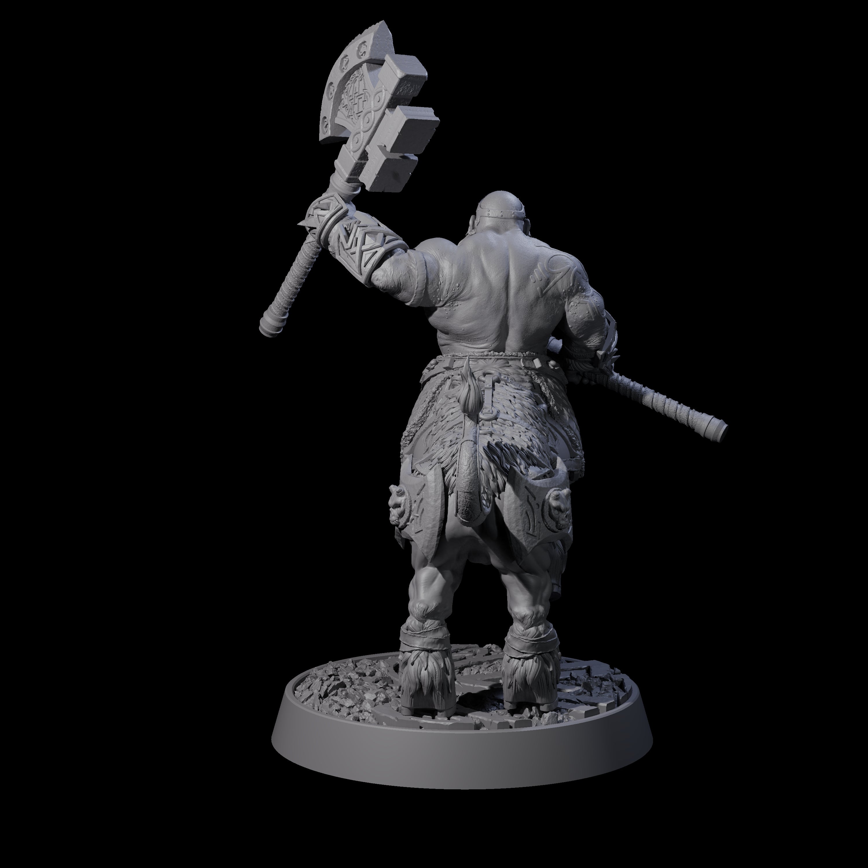 Dwarf Death Paladin F Miniature for Dungeons and Dragons, Pathfinder or other TTRPGs