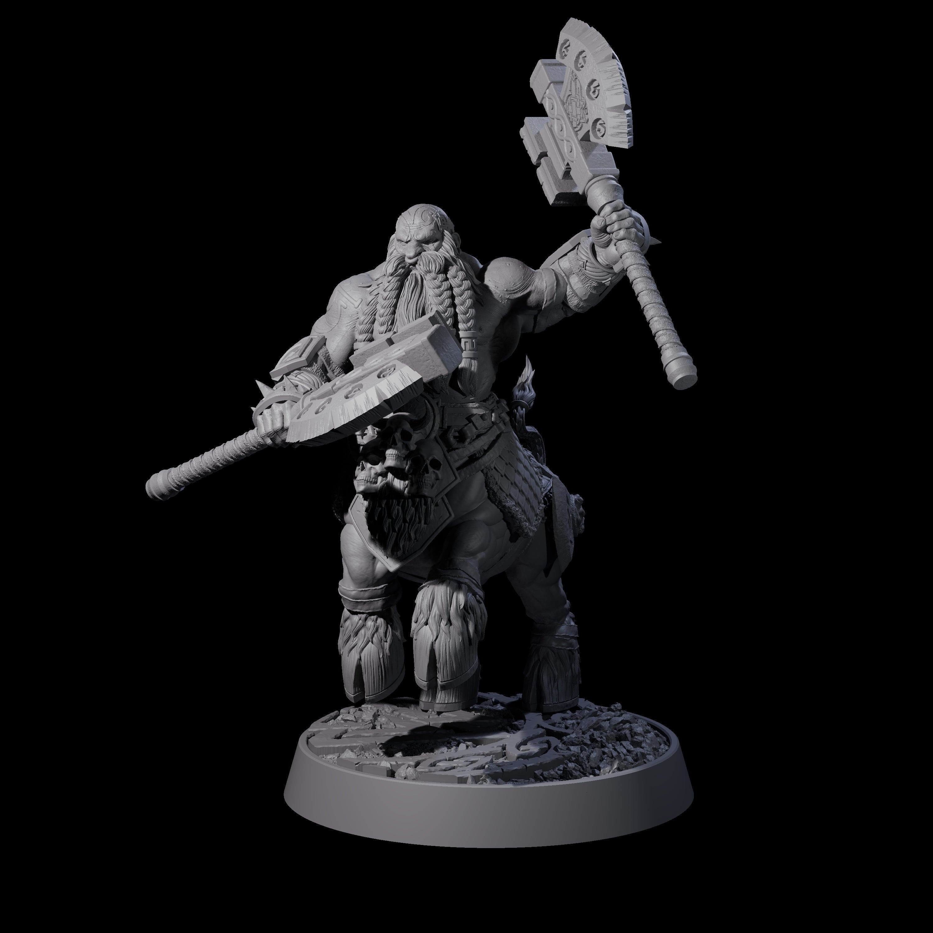 Dwarf Death Paladin F Miniature for Dungeons and Dragons, Pathfinder or other TTRPGs