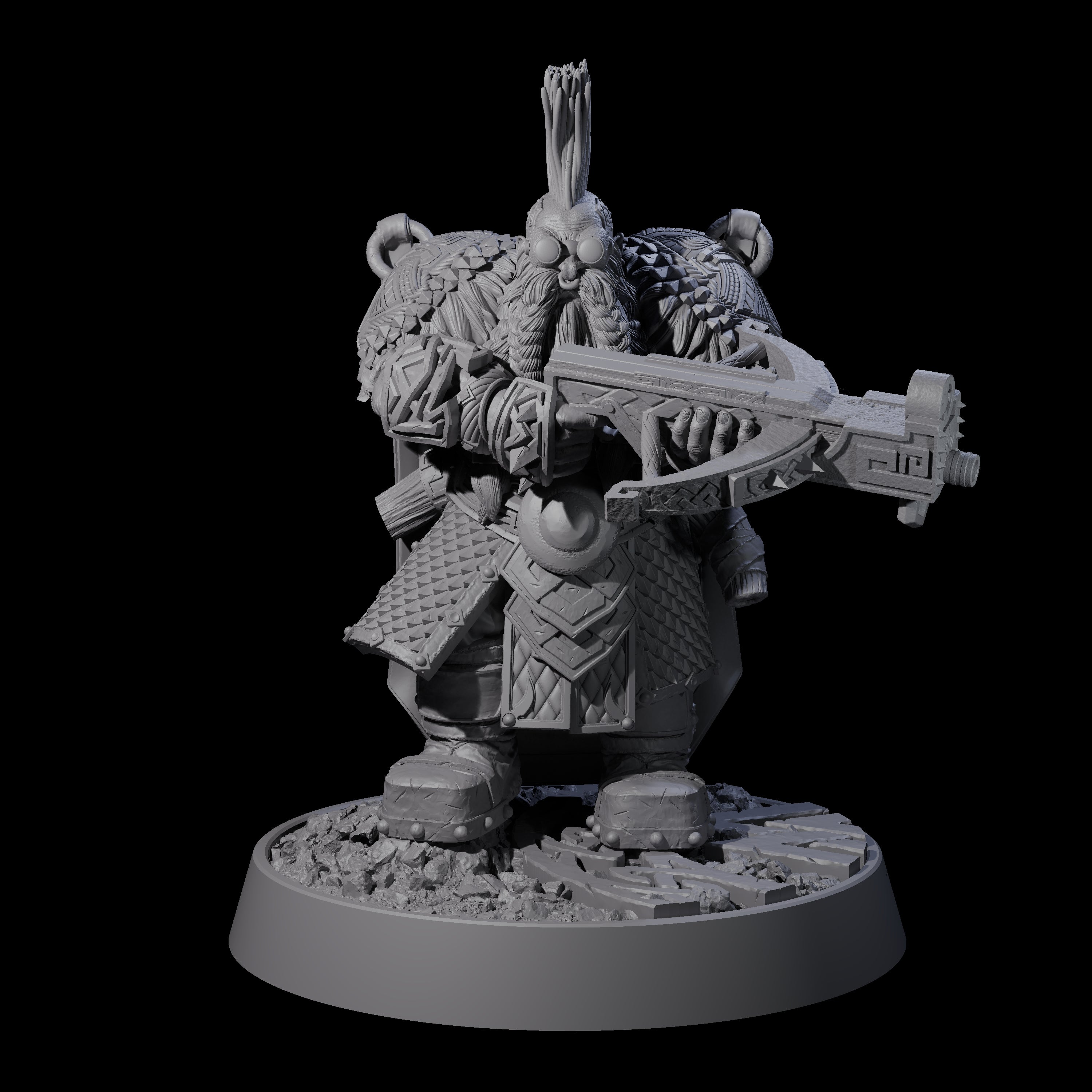 Dwarf Death Paladins Miniature for Dungeons and Dragons, Pathfinder or other TTRPGs