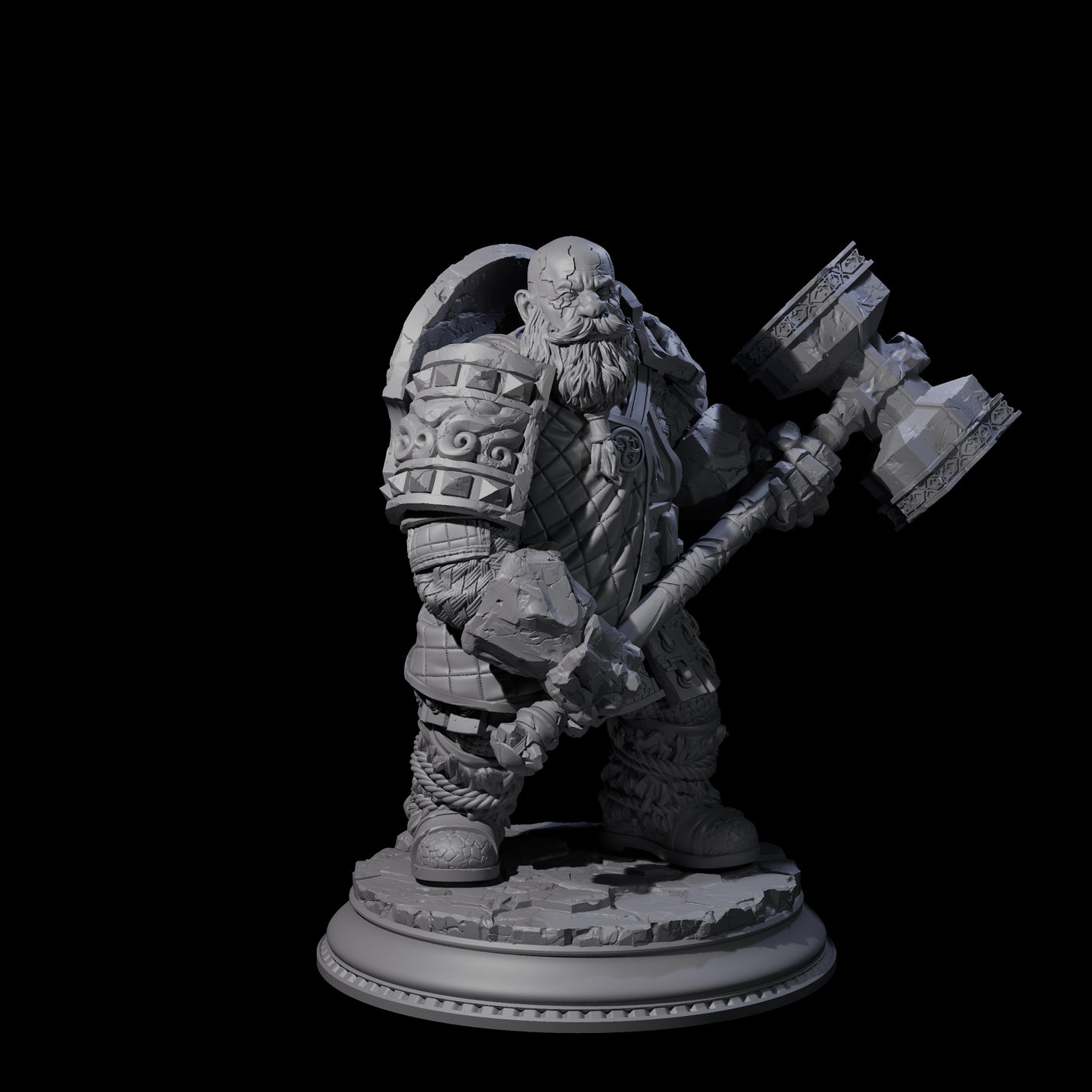 Dwarf Earth Elemental Guardian Miniature for Dungeons and Dragons, Pathfinder or other TTRPGs