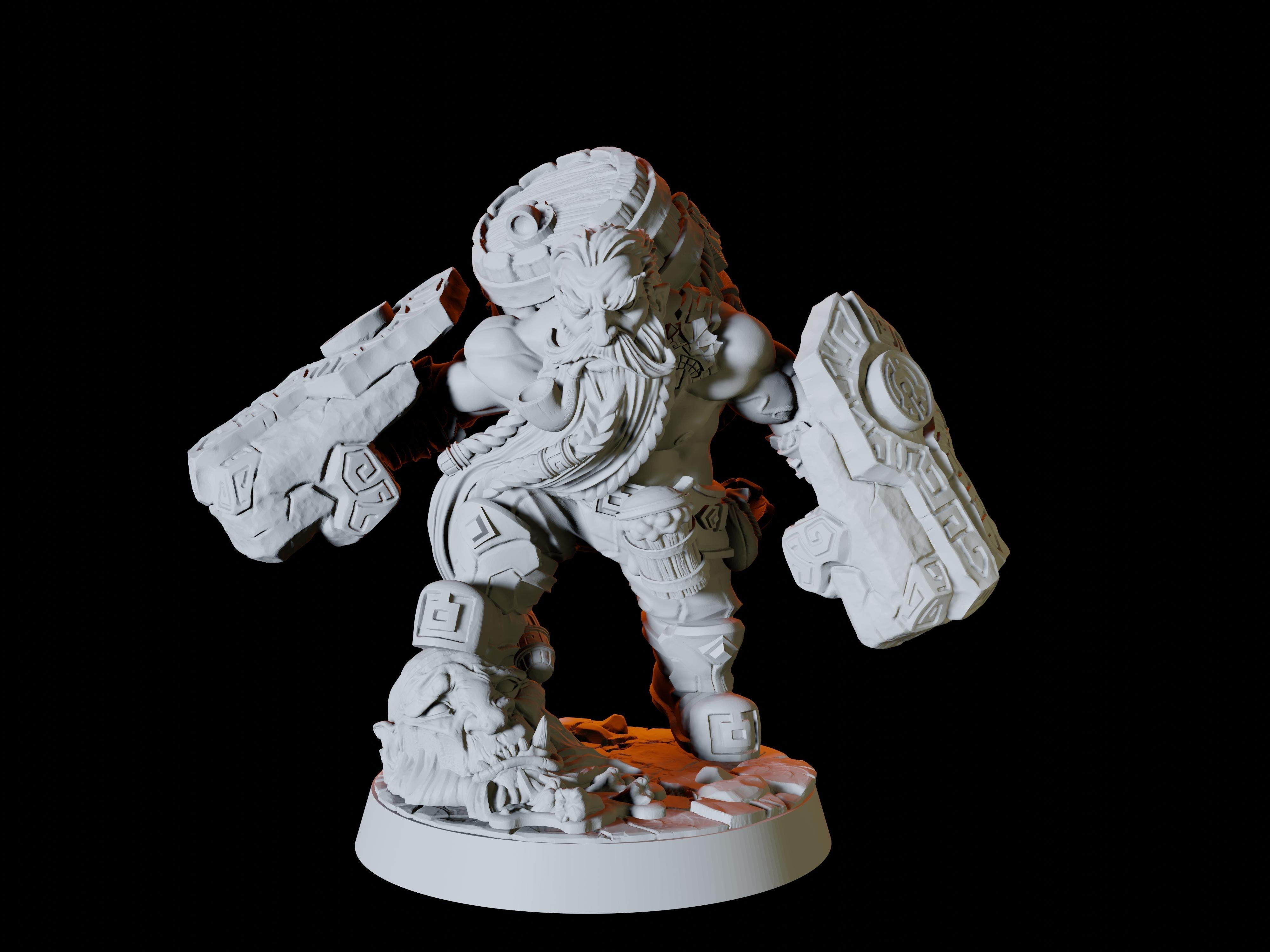 Dwarf Fighter Miniature for Dungeons and Dragons, Pathfinder or other TTRPGs