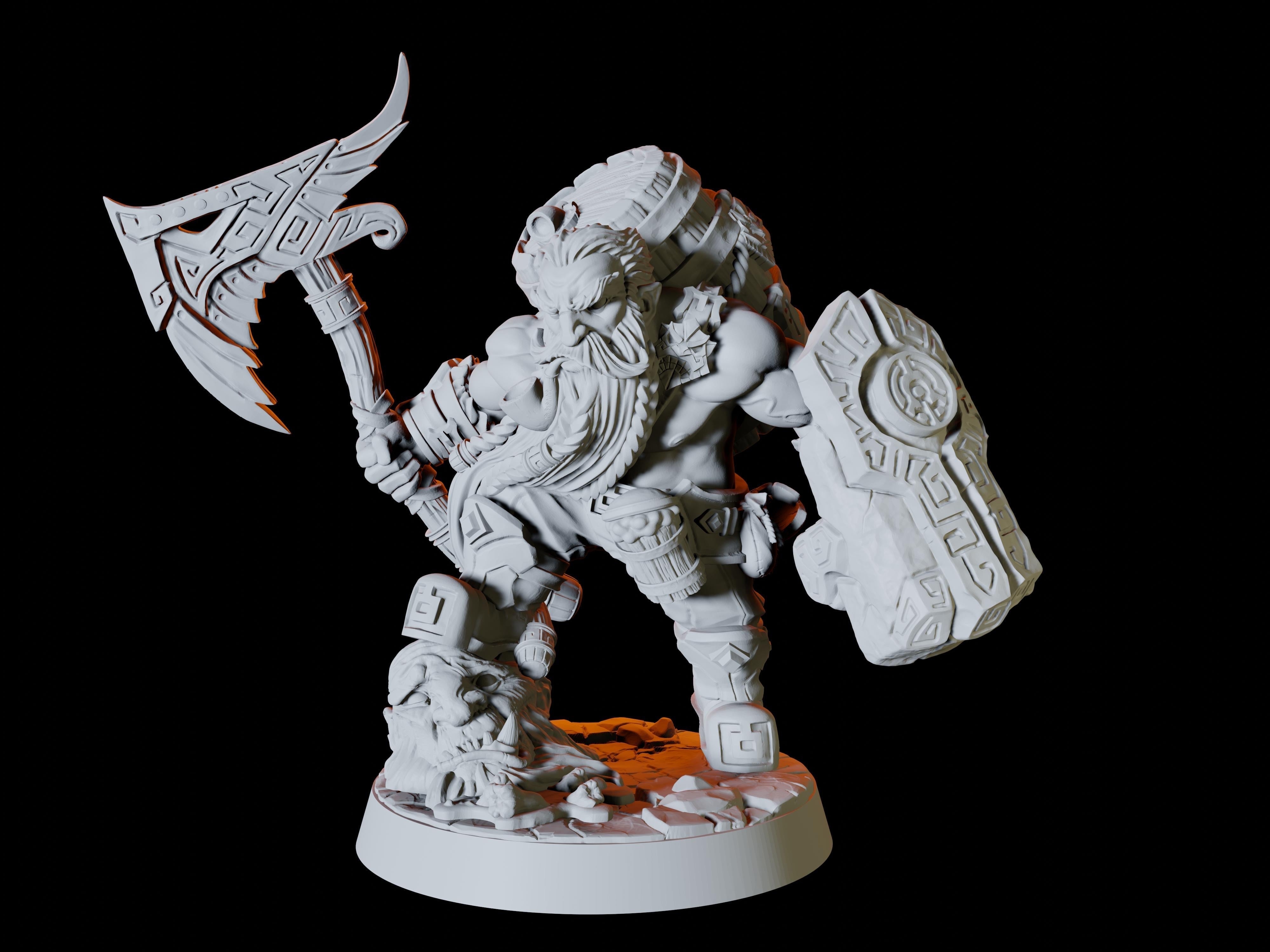 Dwarf Fighter Miniature for Dungeons and Dragons, Pathfinder or other TTRPGs