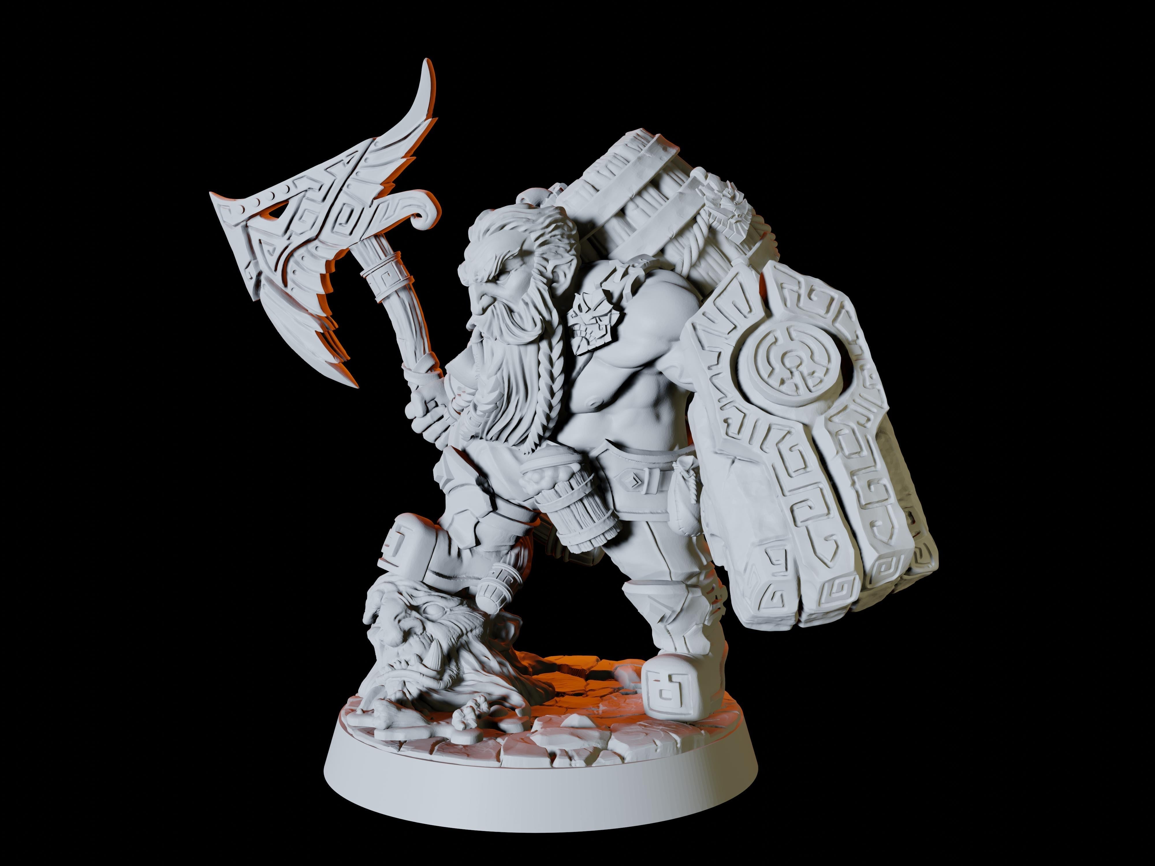 Dwarf Fighter Miniature for Dungeons and Dragons, Pathfinder or other TTRPGs