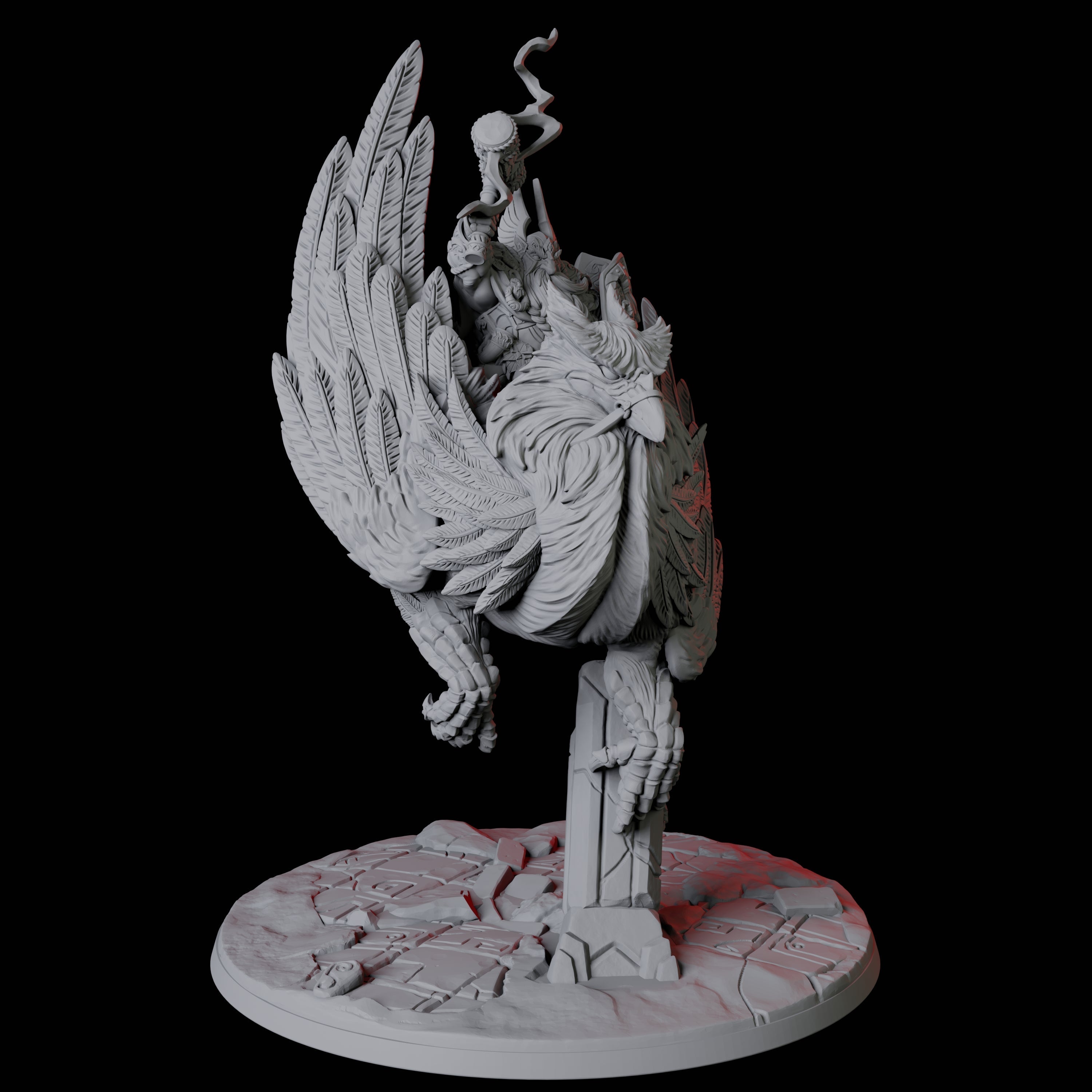 Dwarf General mounted on griffon Miniature for Dungeons and Dragons, Pathfinder or other TTRPGs