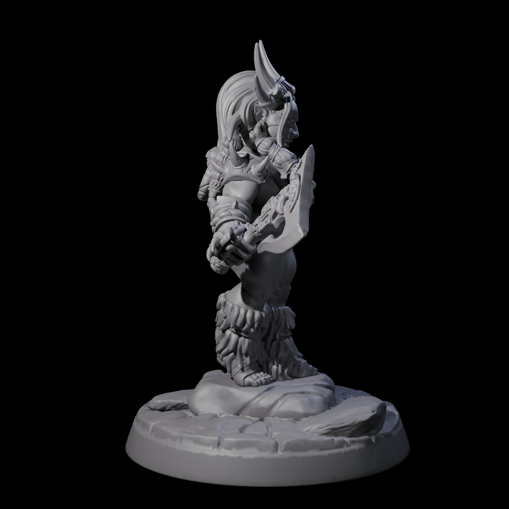 Dwarf Huntress Pin-up Miniature for Dungeons and Dragons, Pathfinder or other TTRPGs