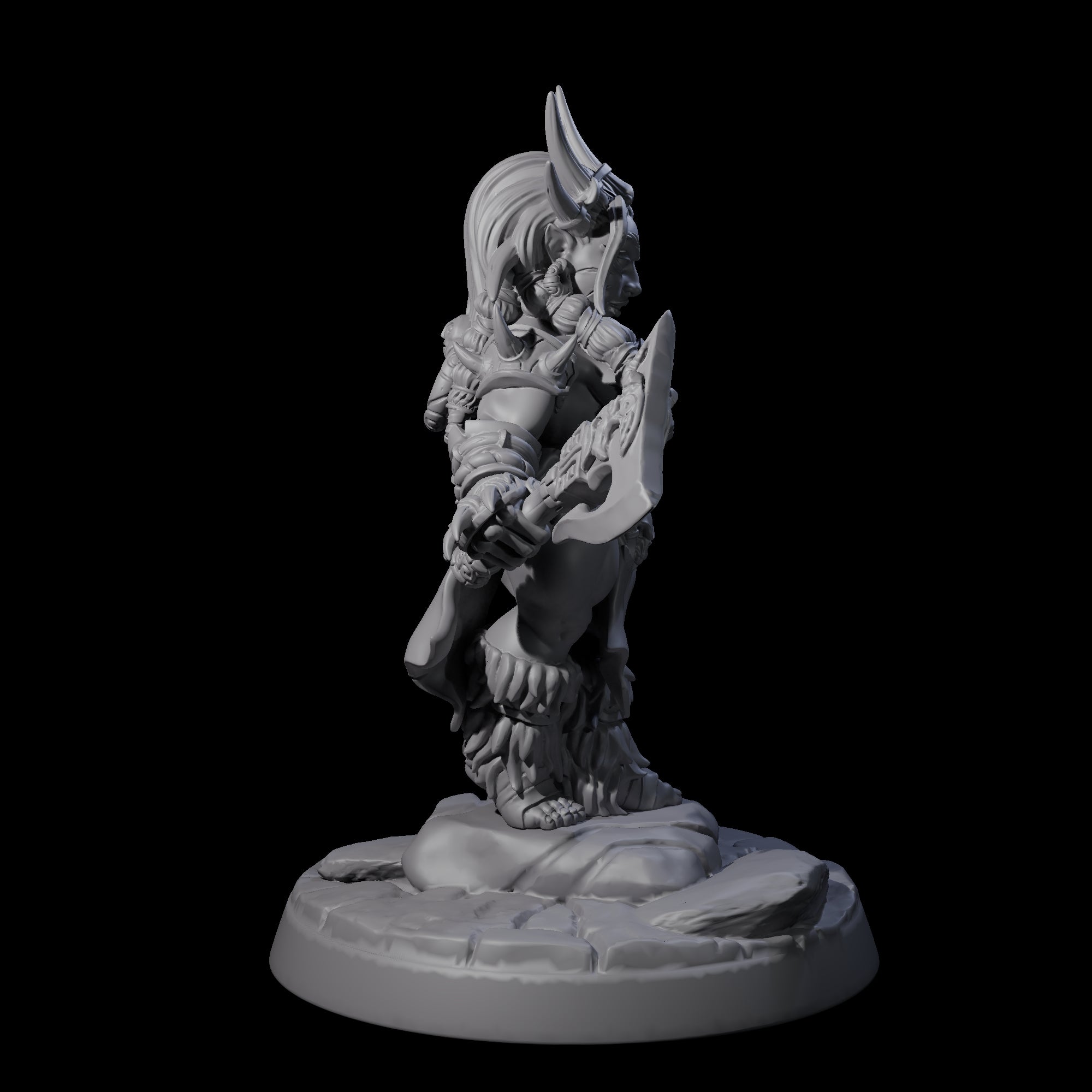 Dwarf Huntress Pin-up Miniature for Dungeons and Dragons, Pathfinder or other TTRPGs