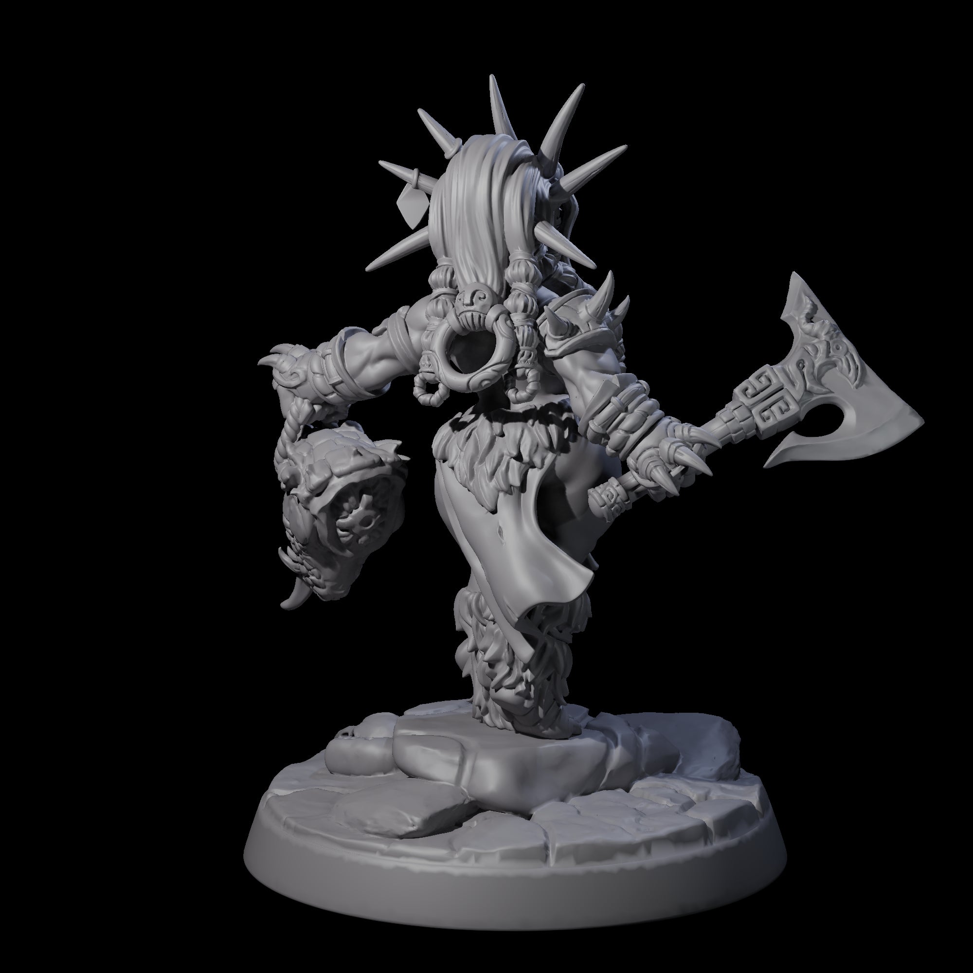 Dwarf Huntress Pin-up Miniature for Dungeons and Dragons, Pathfinder or other TTRPGs